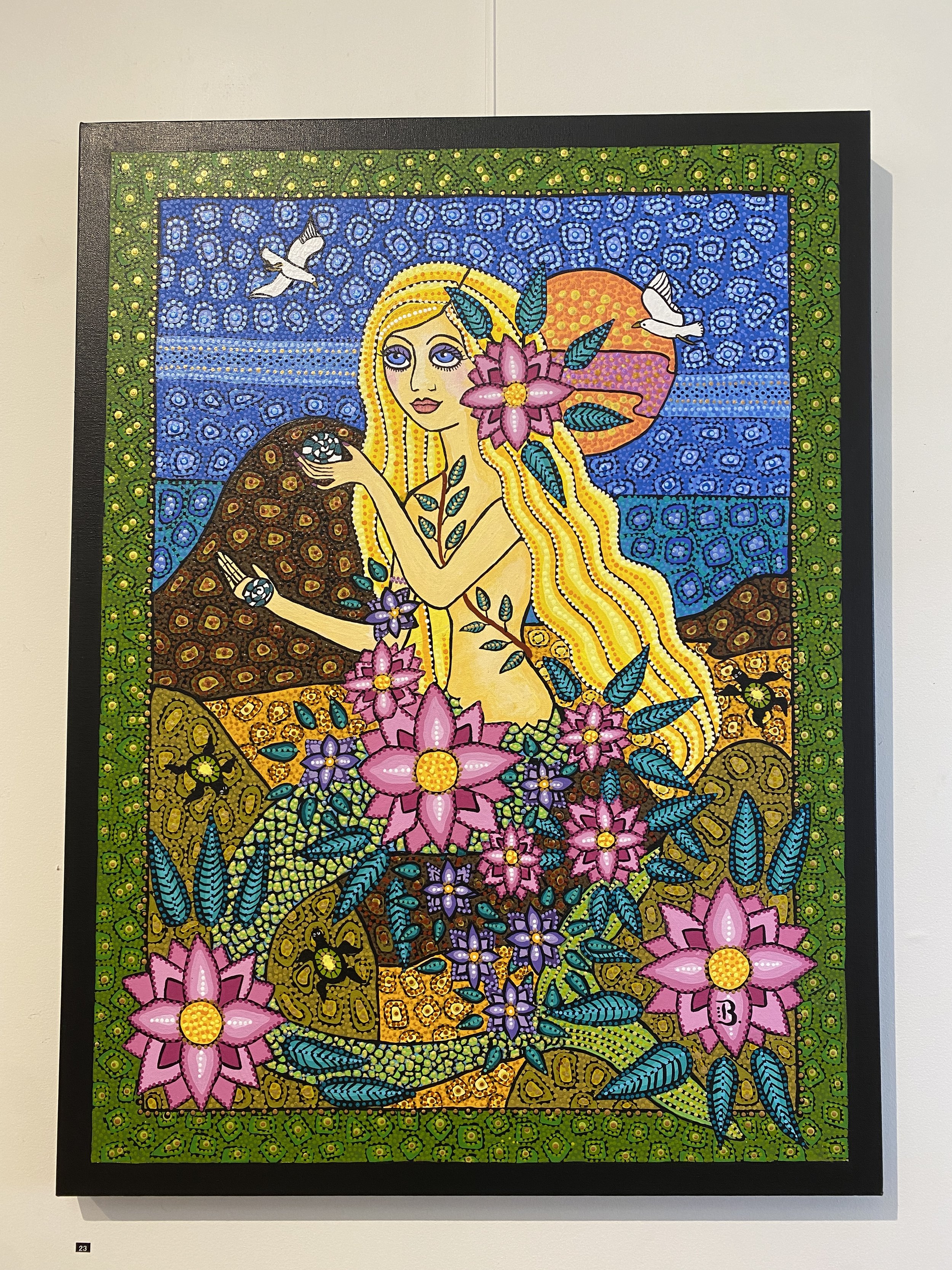 23. Mermaid with Flowers | 101x76cm, $450