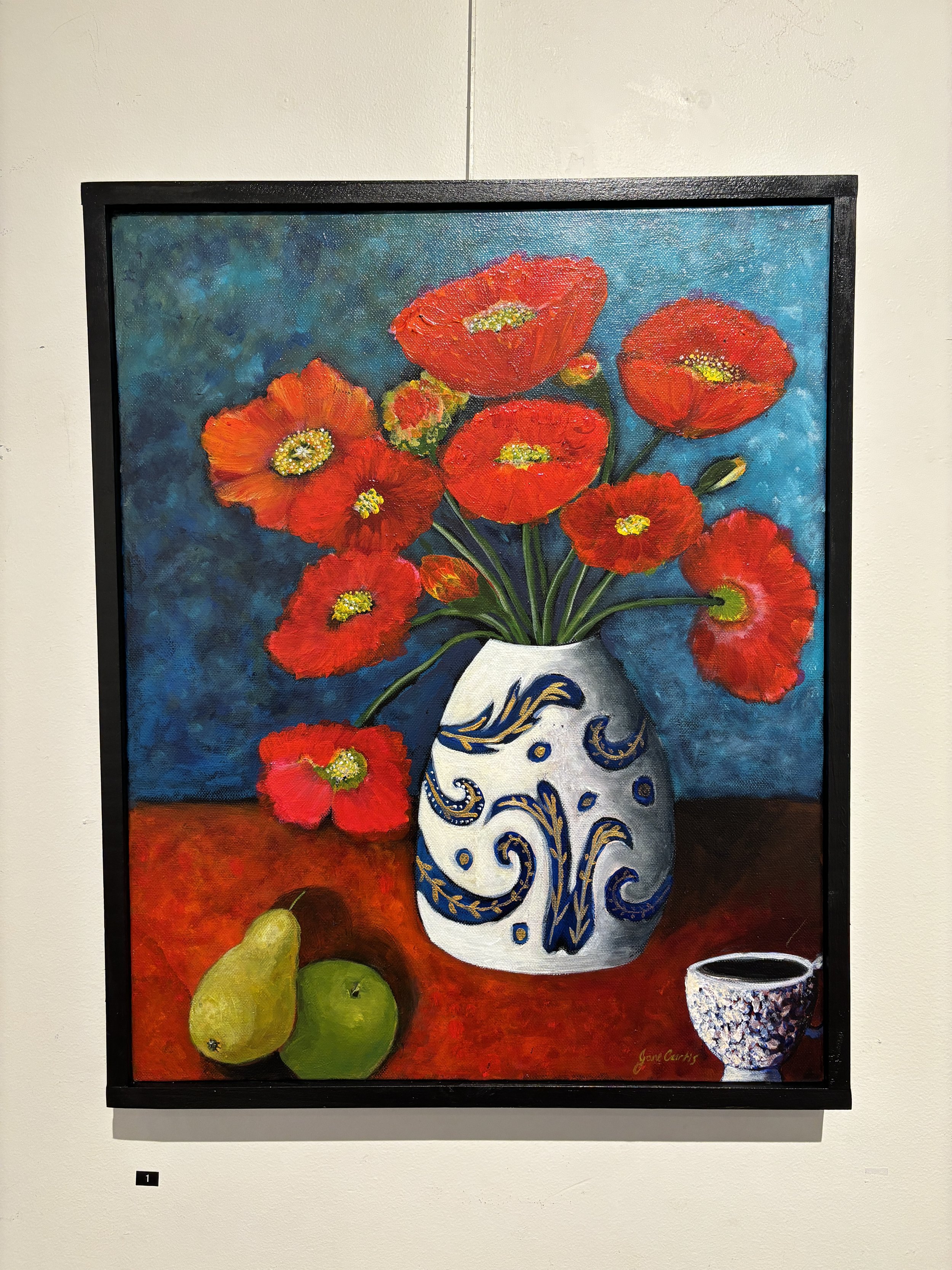 01. My Grannie's Vase and Poppies | $450 SOLD