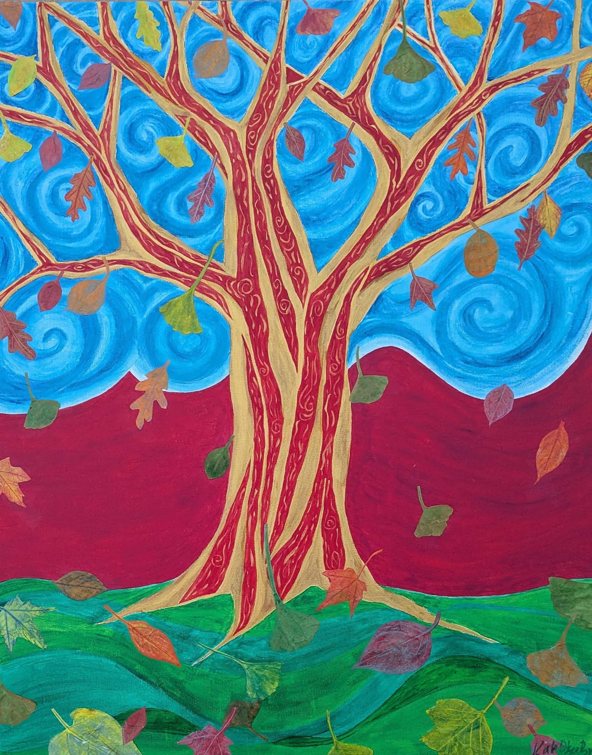 DemocraTree:  mixed media, 24 by 36 inches/ $400