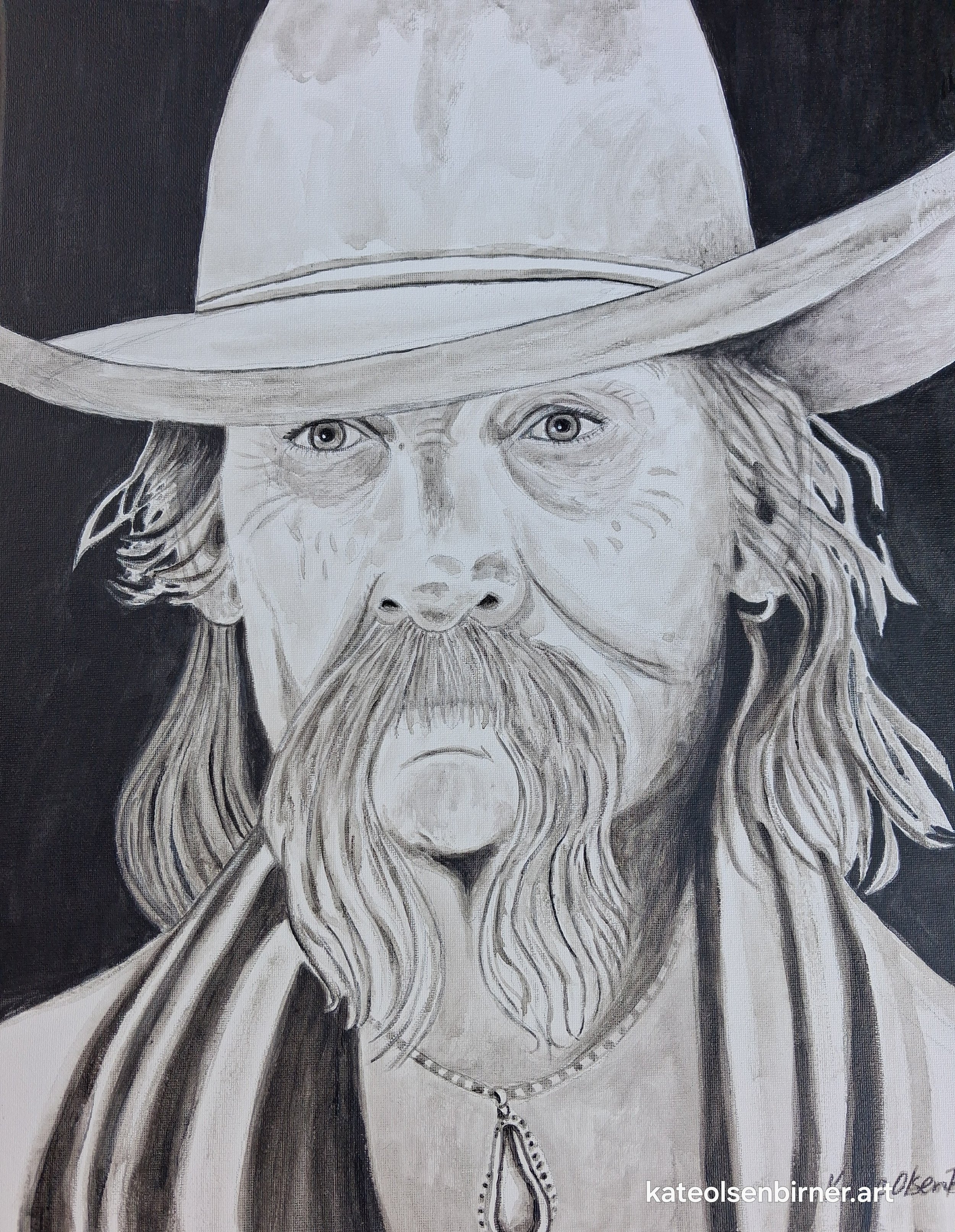 Catfish Stephenson: 16 by 20 inches, acrylic on canvas   $300