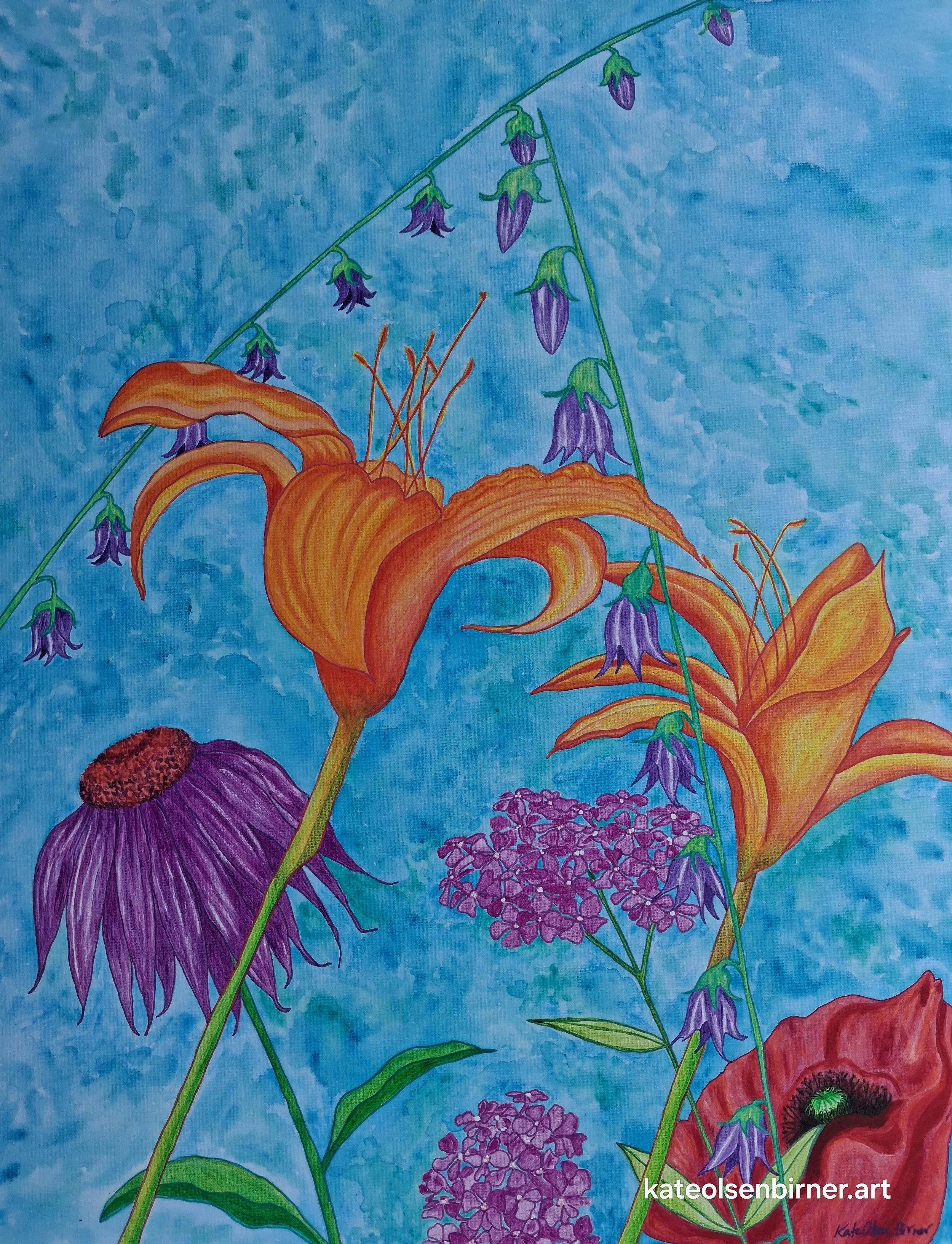 Garden, my Garden: mixed media, 24" by 30"/ $400
