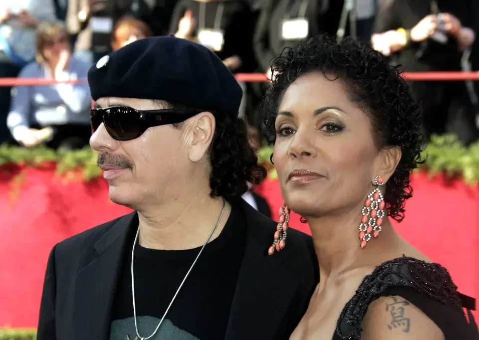 Carlos Santana, left, and Deborah King Santana during the 77th Annual Academy Awards at Kodak Theatre in Hollywood in Feb. 27, 2005. Dan MacMedan/WireImage