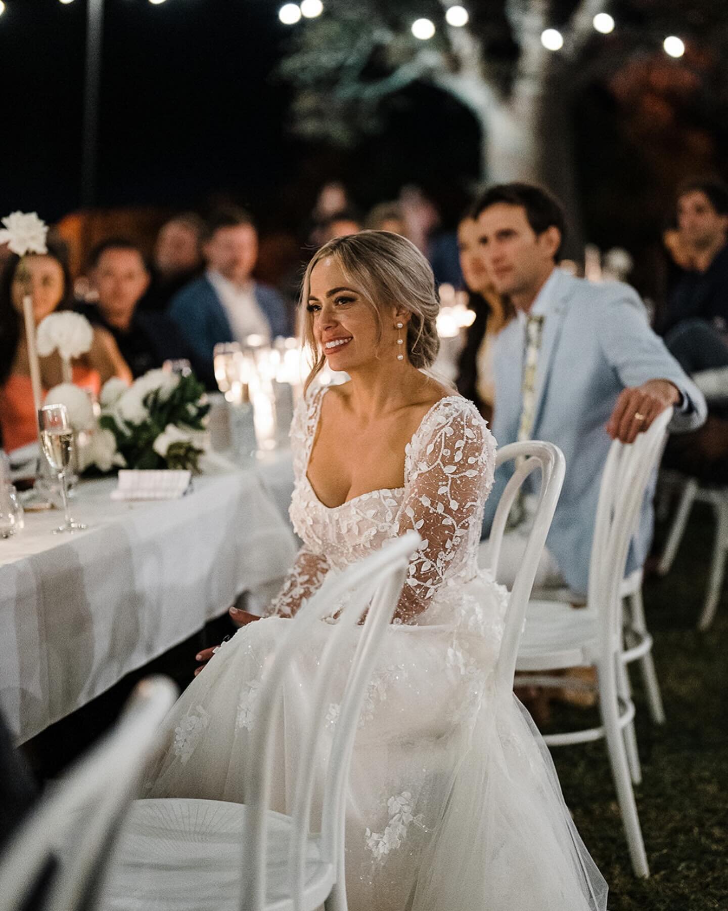 Isn&rsquo;t this the most delightful shot of Steph?! @peggysaas has captured this moment beautifully where she is soaking it all in under the magical set up of @apluseventshirebroome 
@bonnielouise_styling for styling and @martinalianabridal glorious