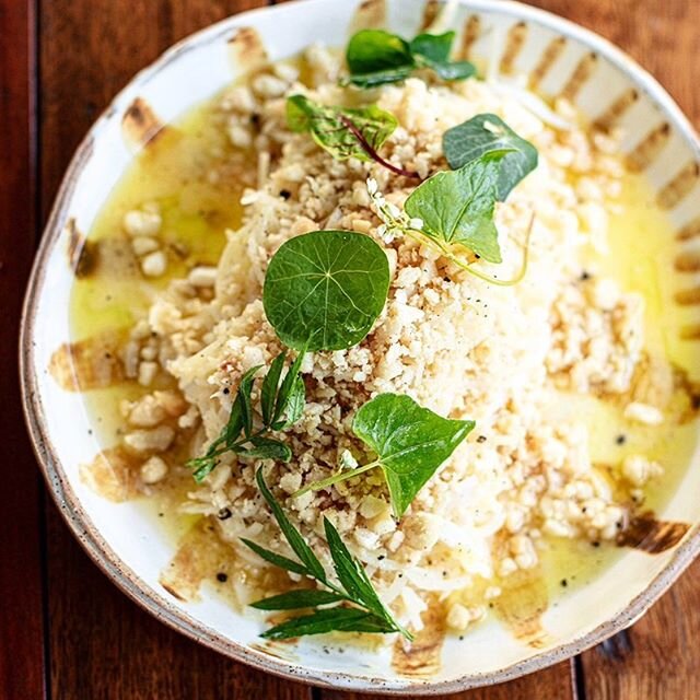 This weeks Karrikin classic that&rsquo;s had a makeover &amp; making a comeback! 
Squid / potato / macadamia.