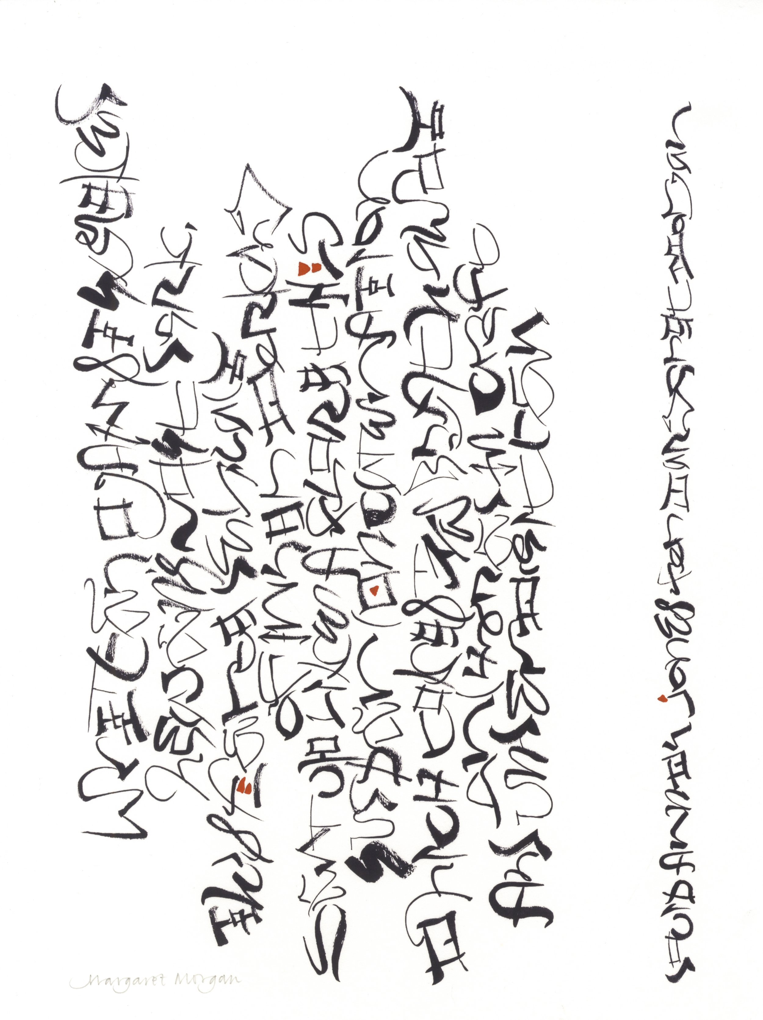 Margaret Morgan calligraphy at Society of Scribes NYC