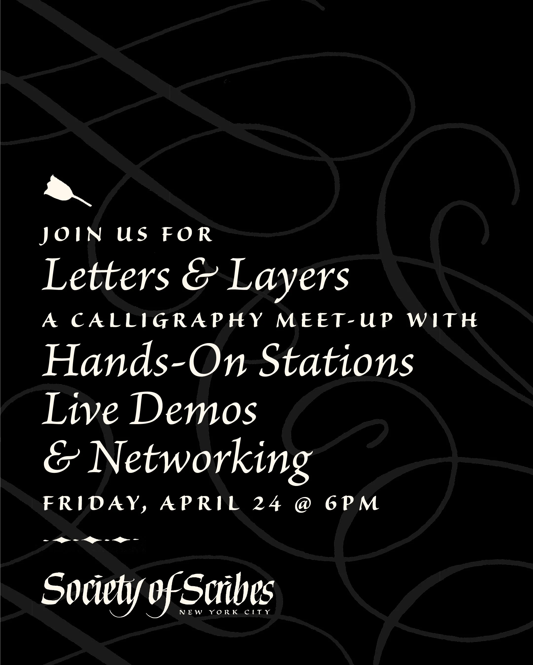 Join us for Letters &amp; Layers: a NYC Calligraphy Meetup! April 24, 2026