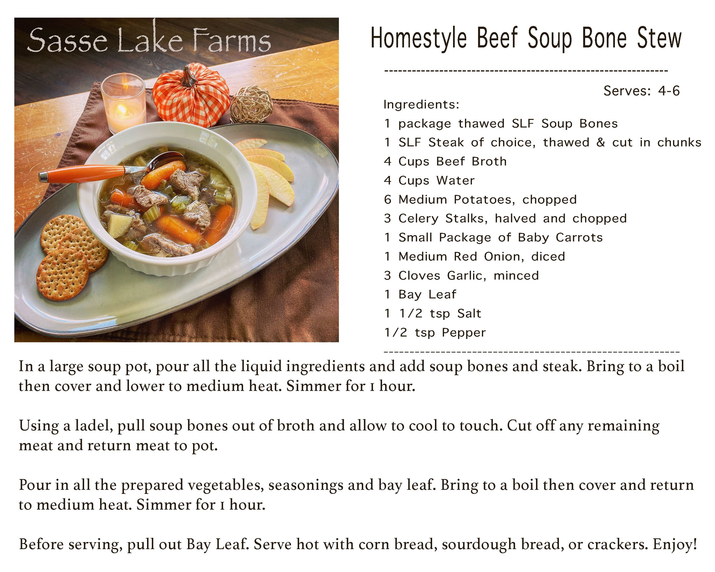 Homestyle Beef Soup Bone Stew — Sasse Lake Farms Beef