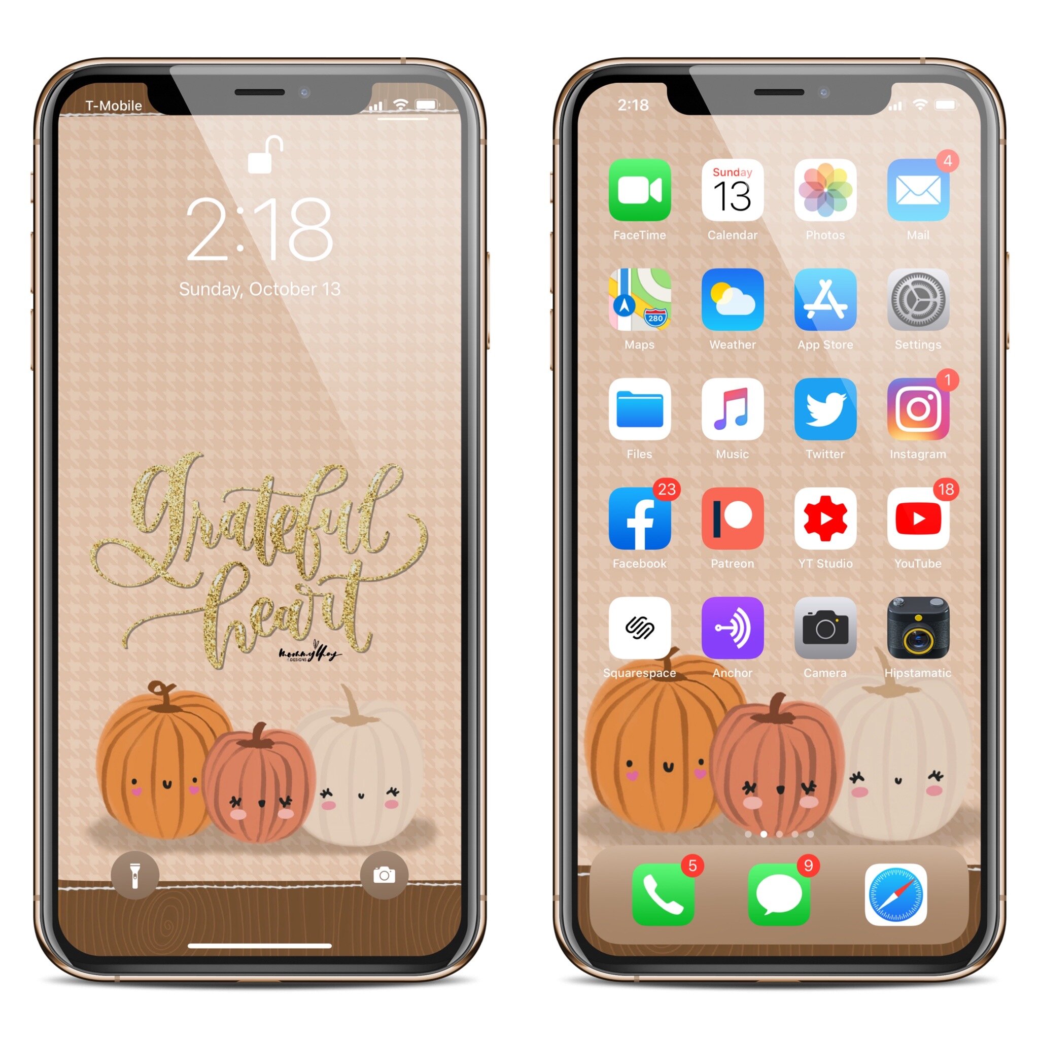 Free Cute Pumpkin Phone Wallpaper — MOMMY LHEY DESIGNS