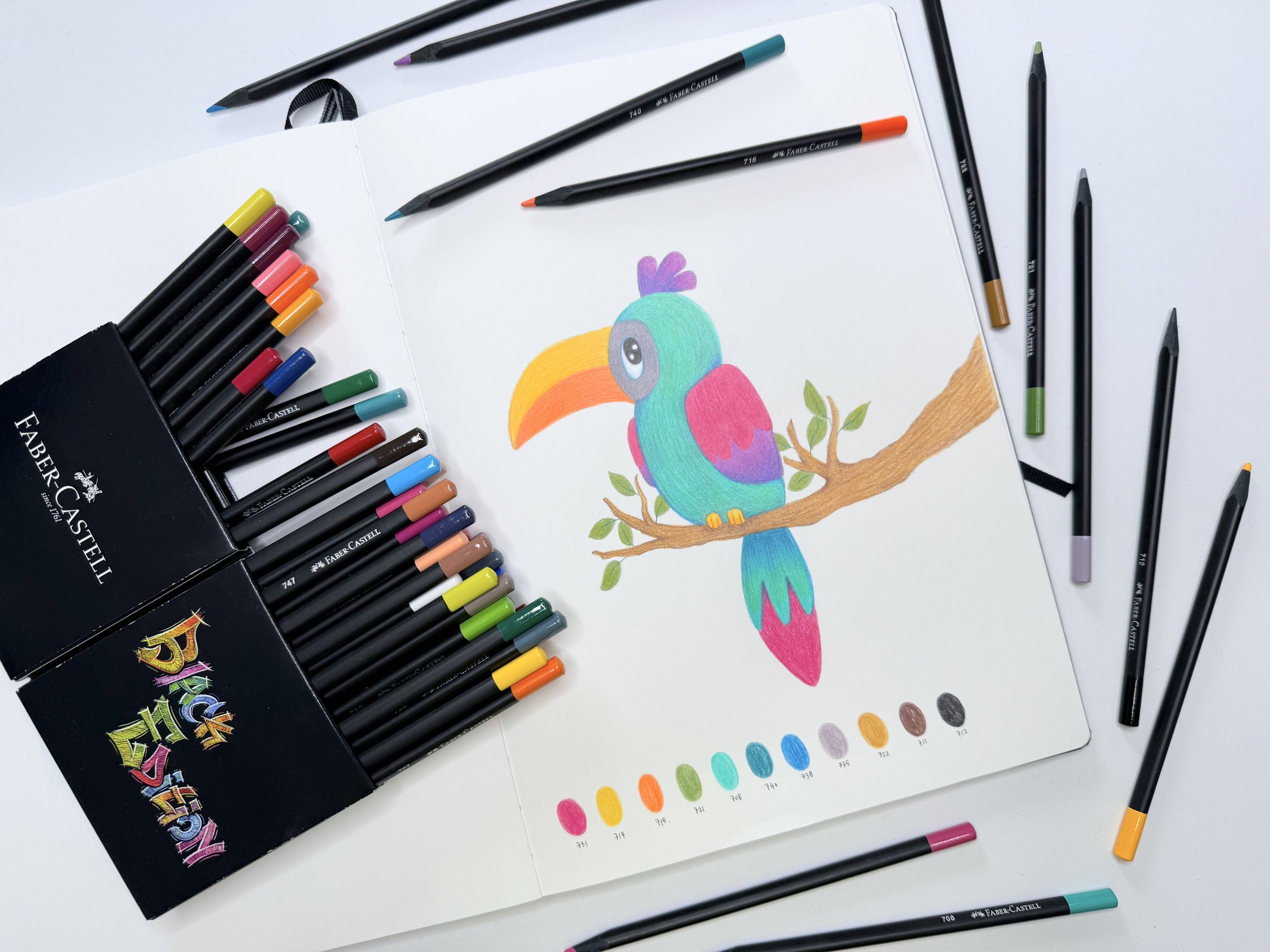 Let’s Color a Tropical Toucan: Layer, Blend, and Pop with Faber-Castell Black Edition Pencils