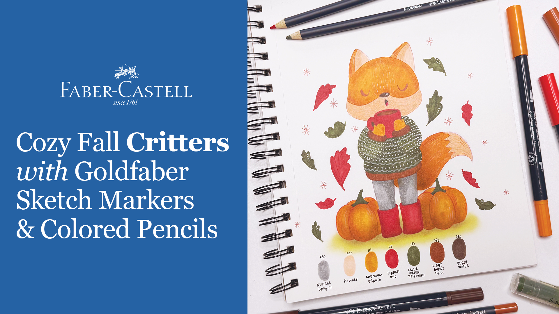 Cozy Critters with Faber-Castell’s Markers & Colored Pencils