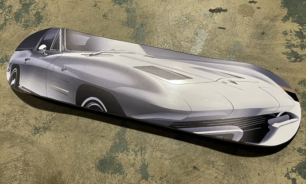 '63 corvette skate deck