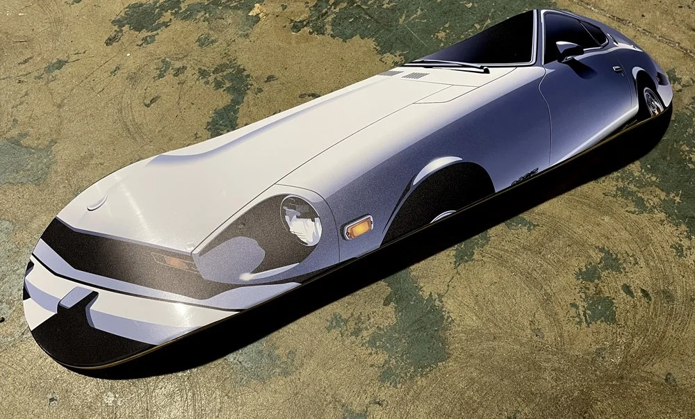 240z skatedeck wall art