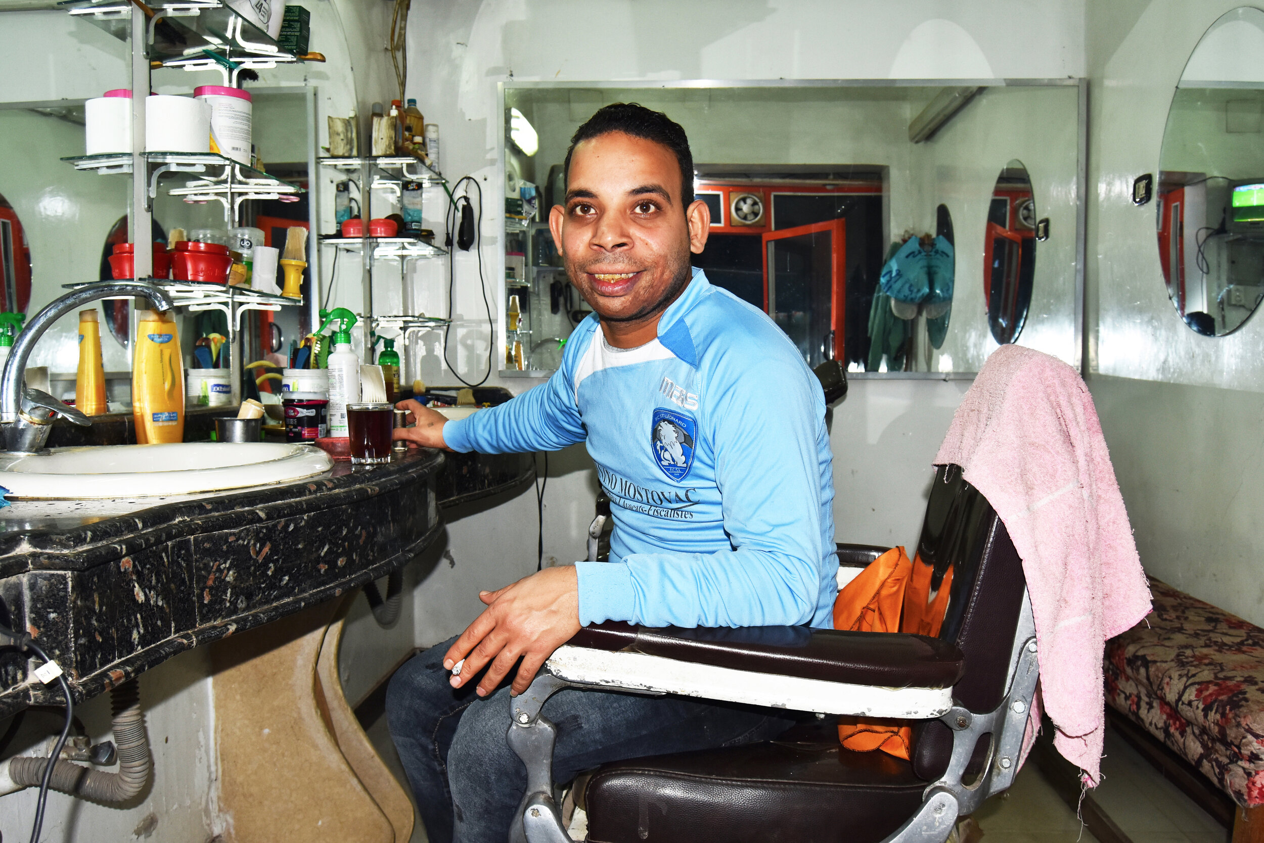  Egyptian barber in repose. 