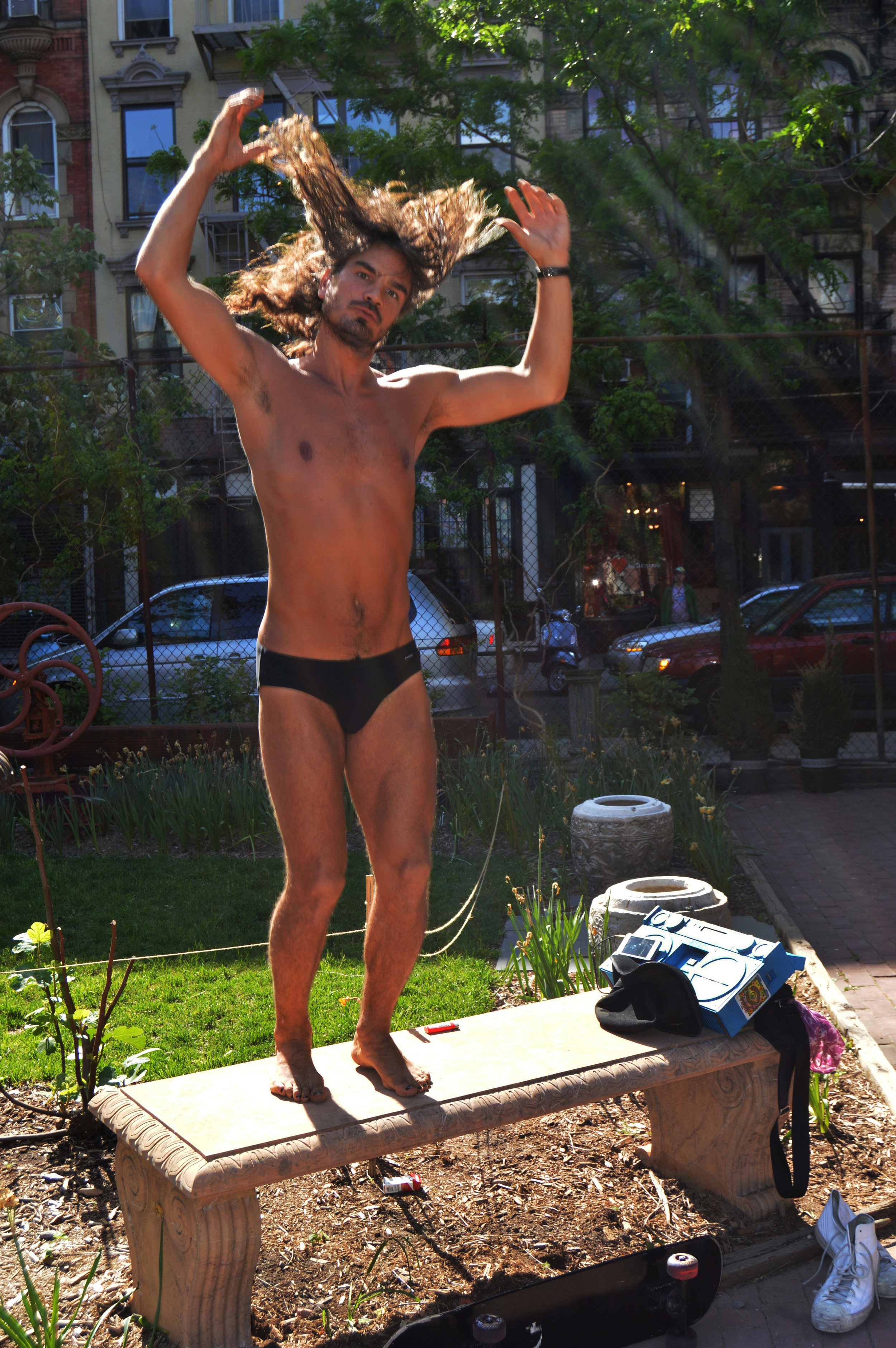  Dancing in Elizabeth Street Garden. 