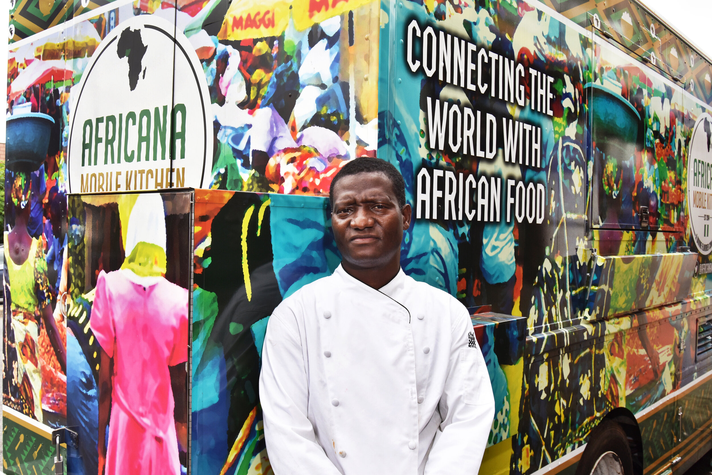  Godshelter Oluwalogbon is the chef and owner of Divine Flavor Nigerian Food Truck.  