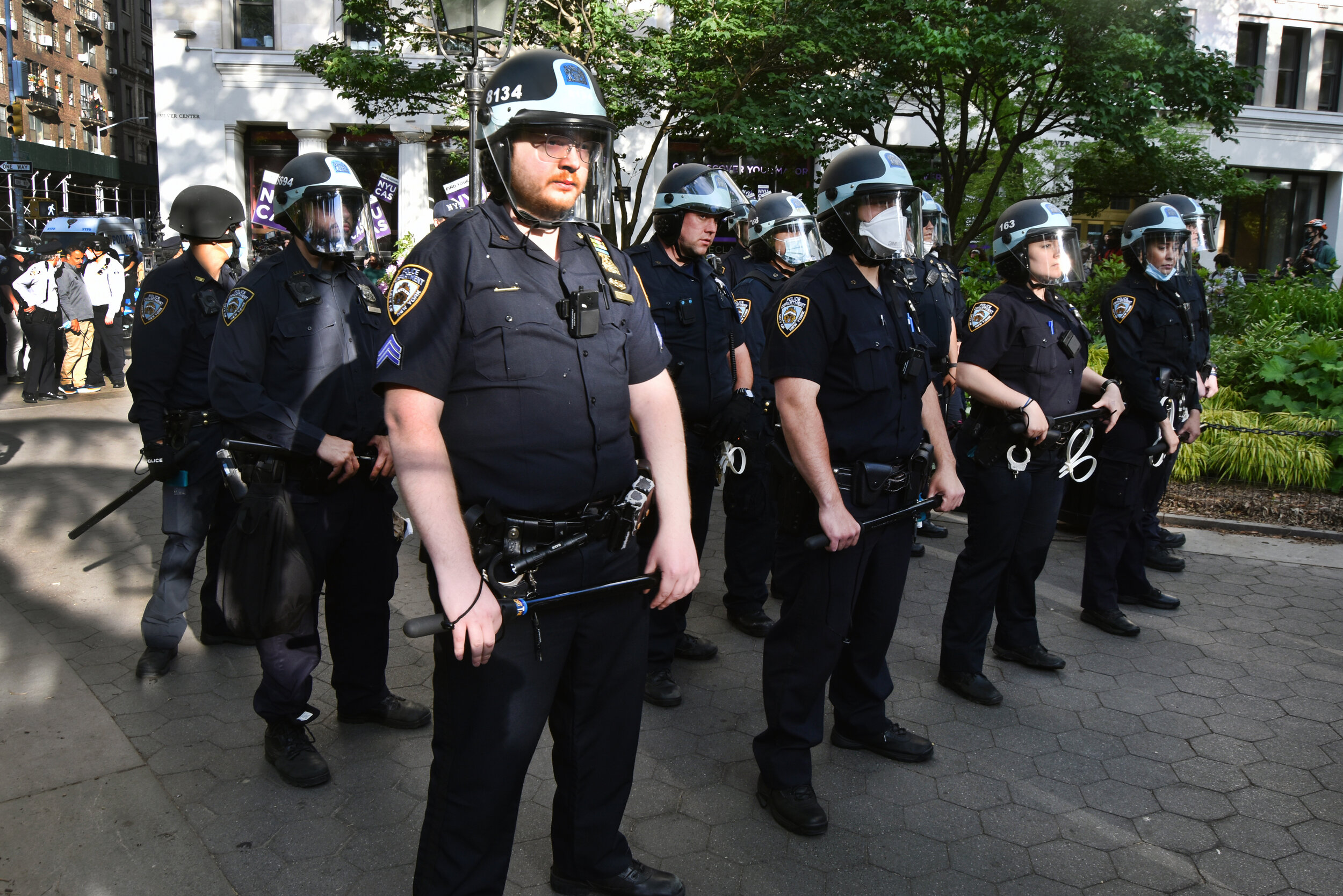  NYPD at a Washington Square Park BLM protest. 