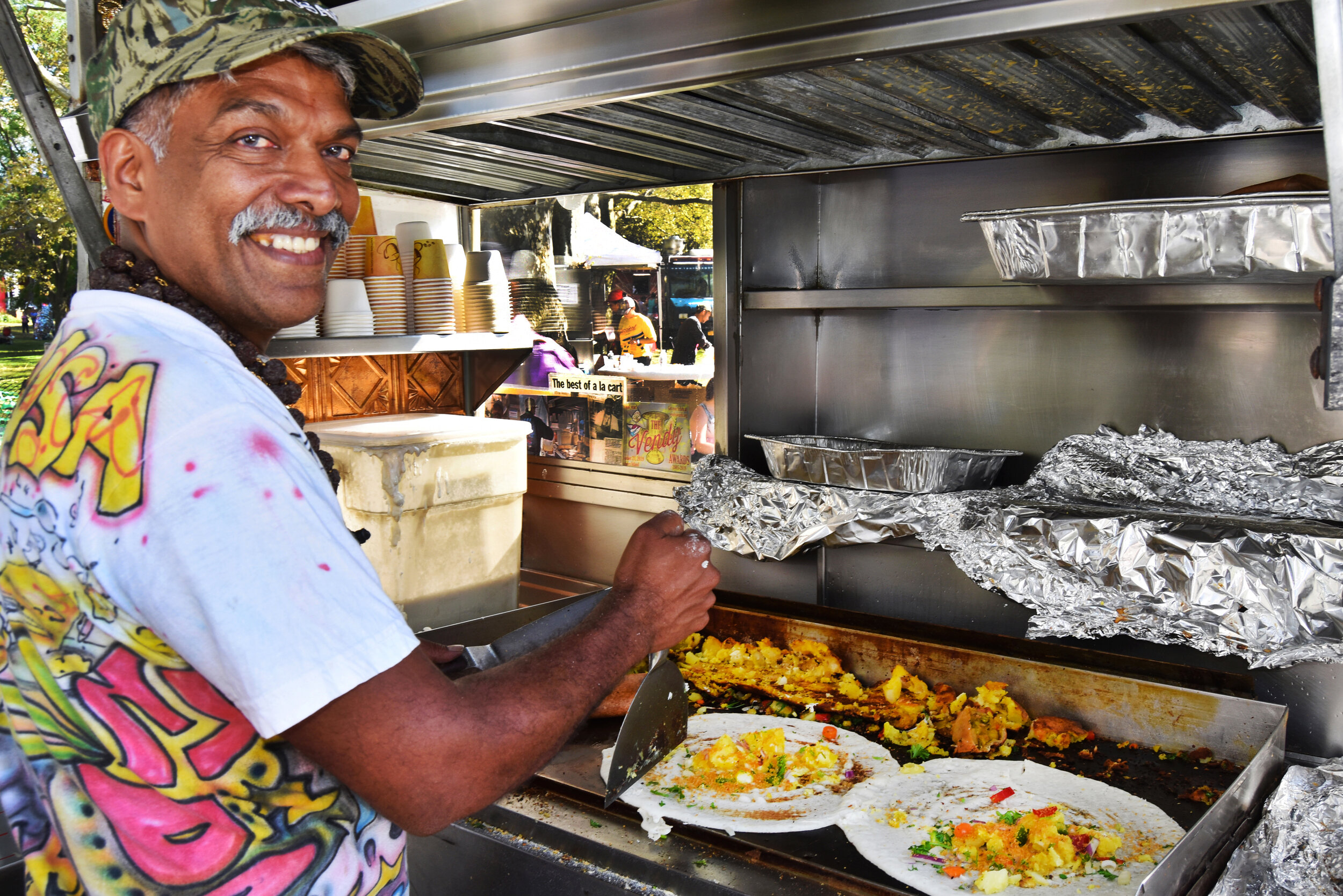  Dosa Man aka Thiru Kumar typically found in Washington Square Park. 