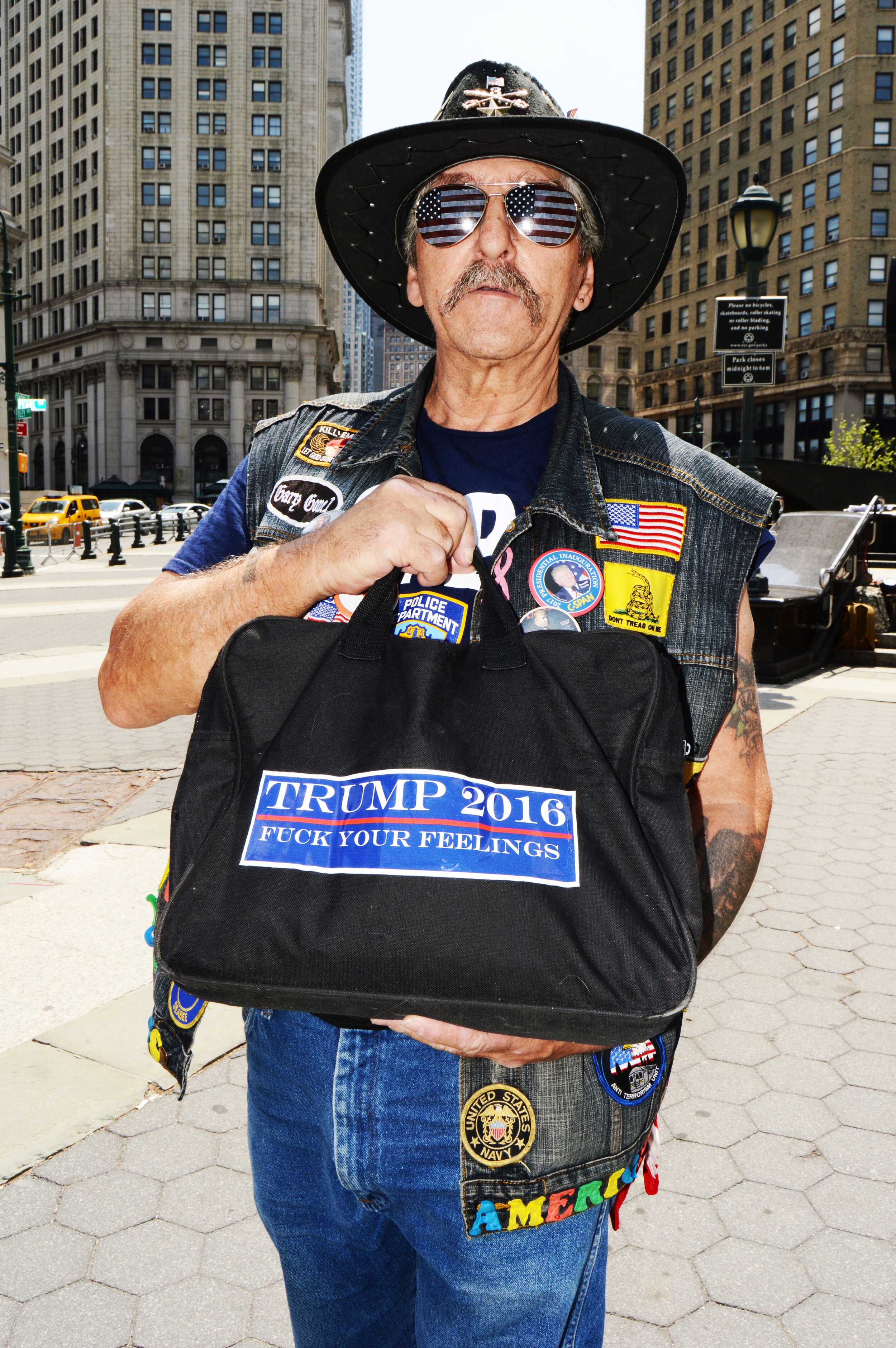  Trump supporter at Foley Square. 