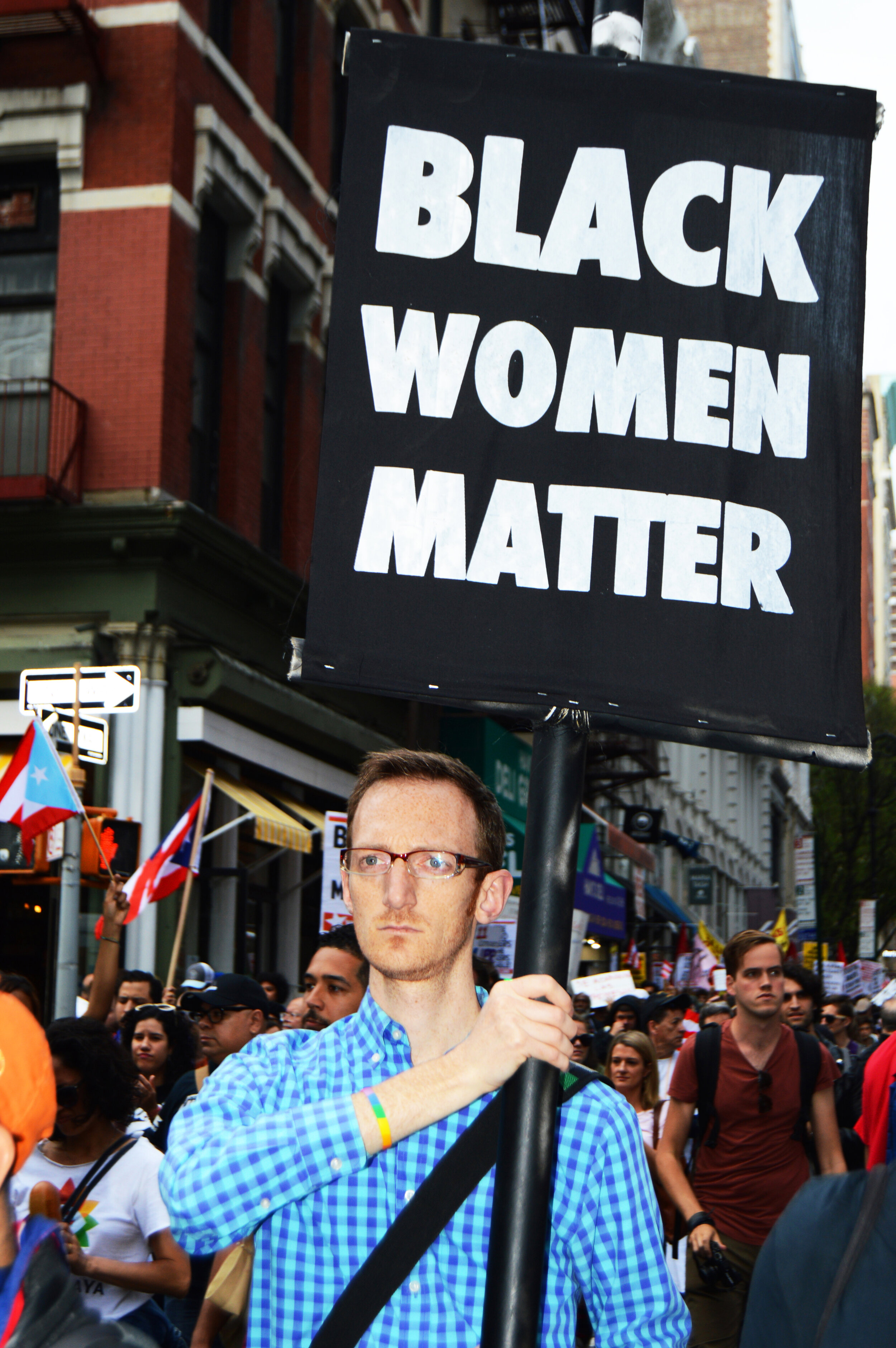  May Day march down Broadway. 