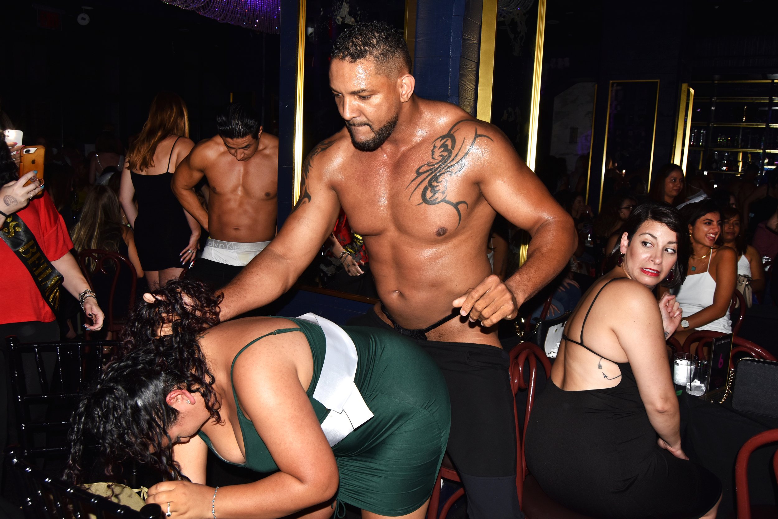 The Frantic Fun of Hunk-O-Mania, male strippers for women — Nina Roberts