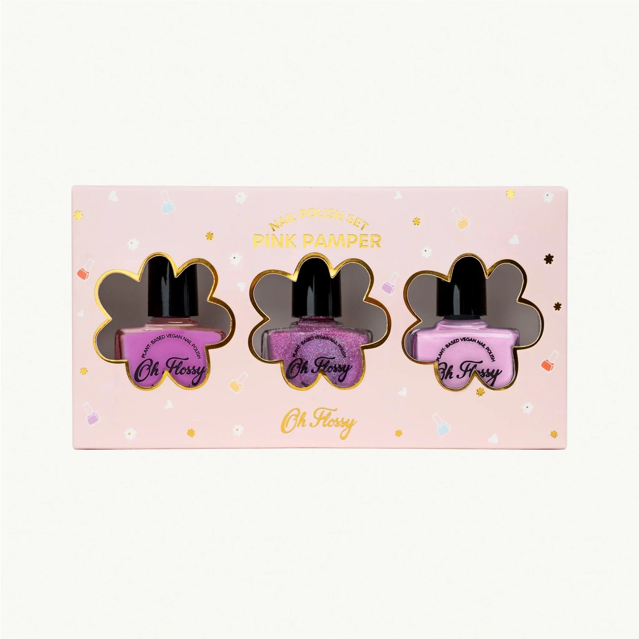 Oh Flossy Pink Pamper Nail Polish Set
