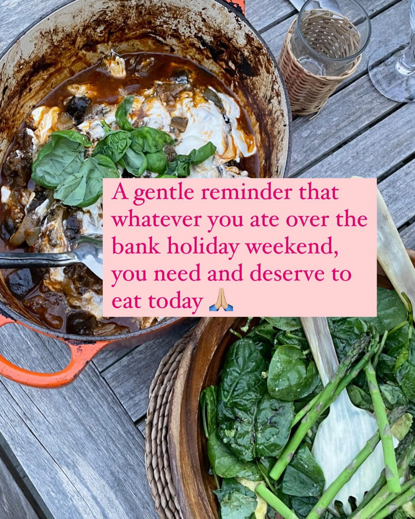 Post bank holiday reminders ☝🏼
.

❤️ Want more support? ❤️
.
🤓 Our team of registered nutritionists and dietitians specialise in weight inclusive approaches to eating disorder recovery, disordered eating intuitive eating and healing from chronic di
