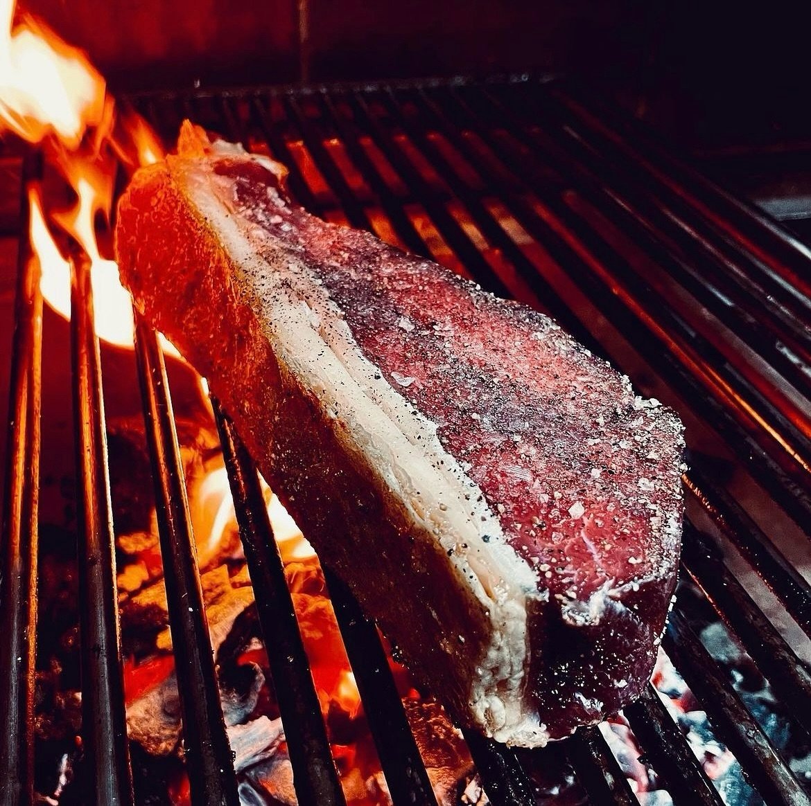 We&rsquo;re keeping things simple at Kindling #rekindled.

Choose from three steaks of the best British and Irish beef, plus larger cuts to share from the specials board, all simply seasoned, and grilled over charcoal. Add your favourite sauce from a