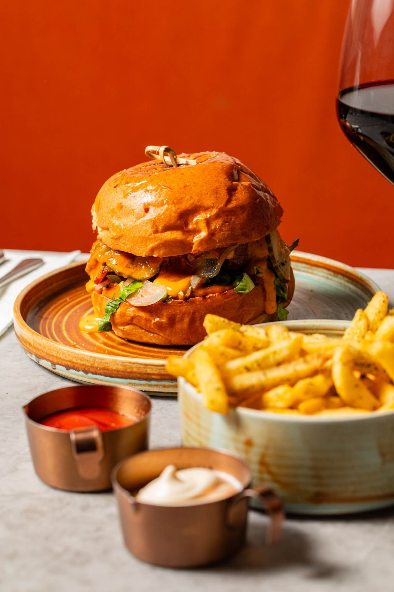 Kindling burger & chips lunch deal