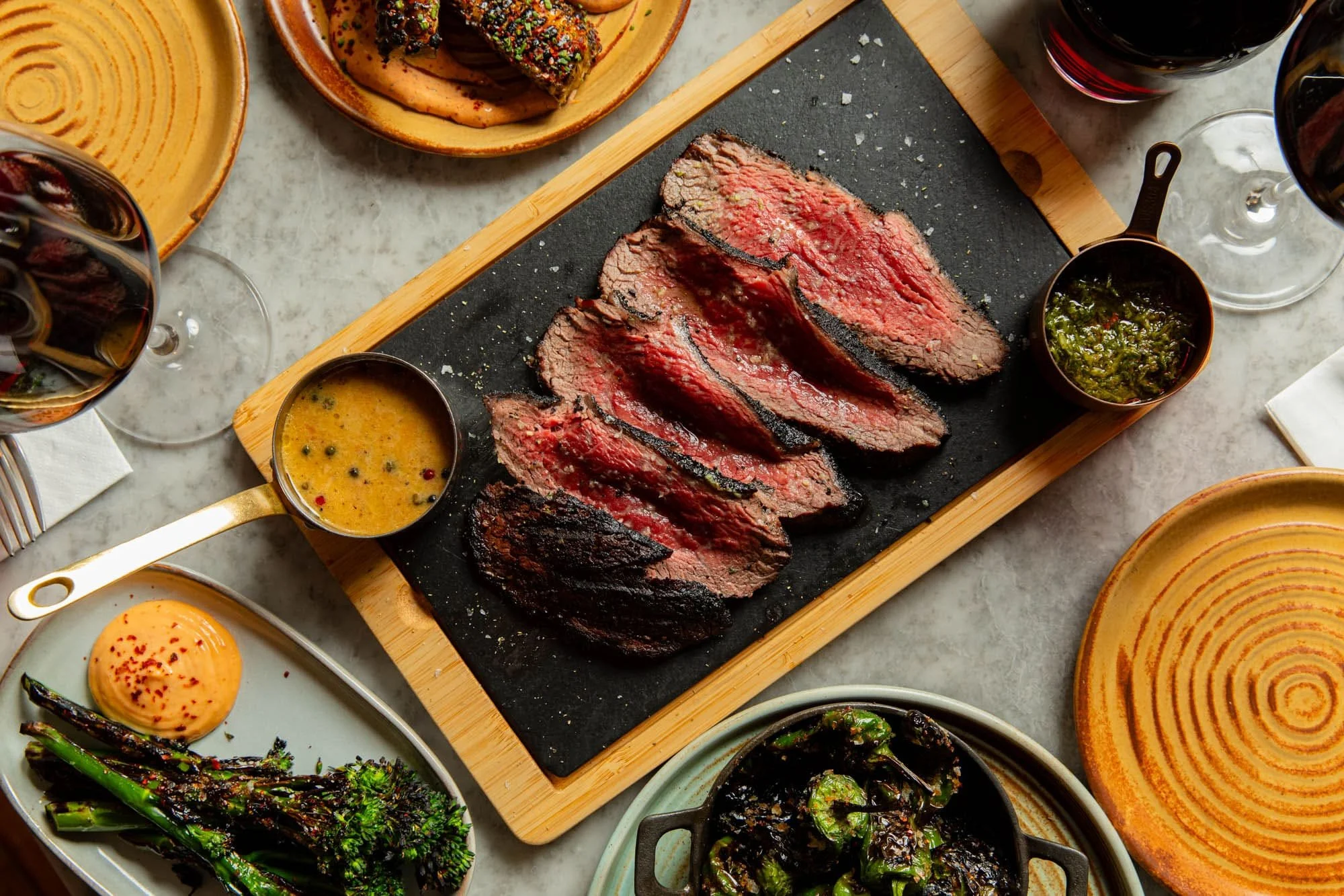 Picanha steak on a platter in Kindling Brighton