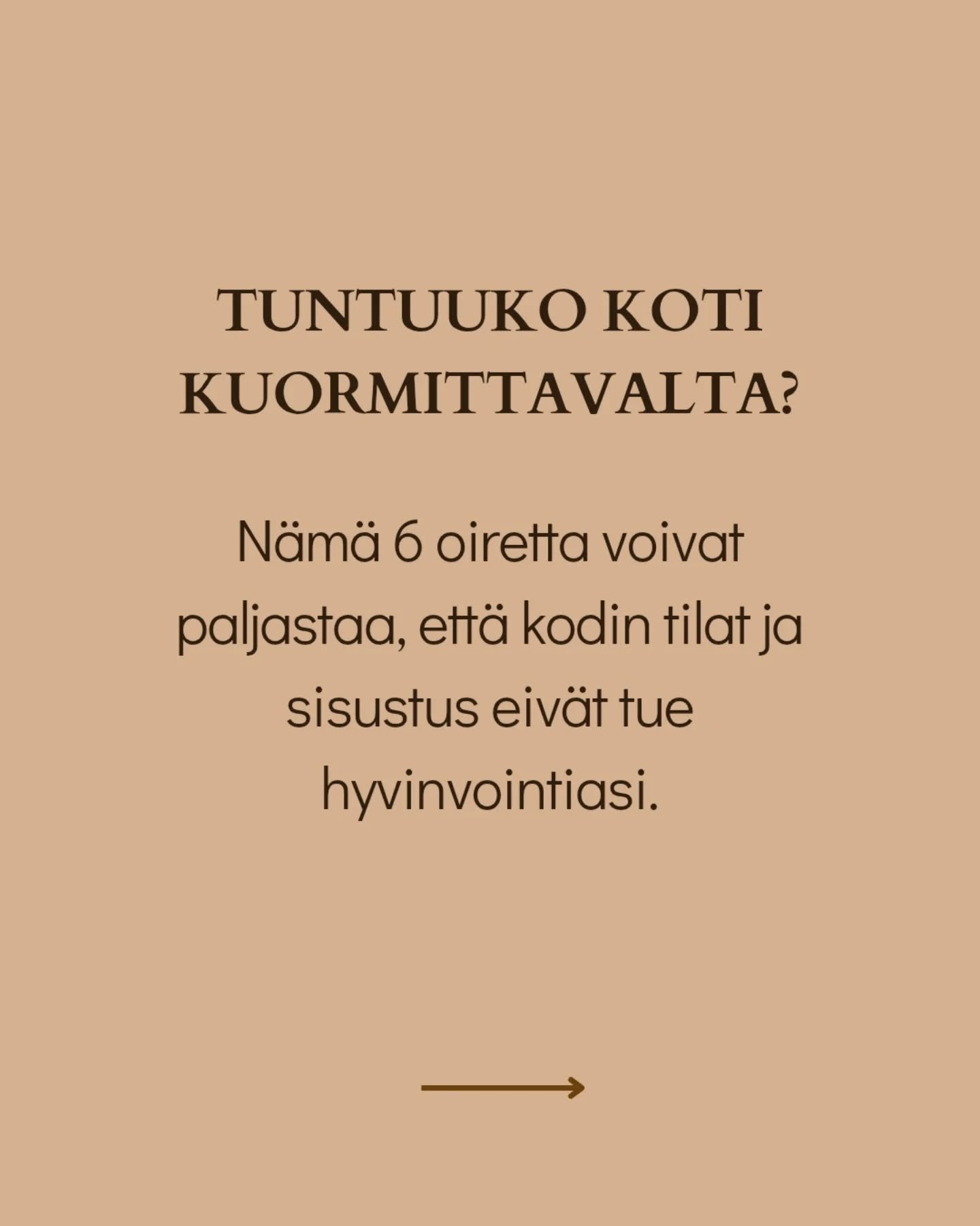 Kodin ymp&auml;rist&ouml;, tilaratkaisut ja sisustus vaikuttaa meihin enemm&auml;n, kuin uskommekaan. Tutkitusti!

Tunnistatko itsesi tai tilanteesi jostakin n&auml;ist&auml;?
.
.
.
#sisustussuunnittelu #sisustussuunnittelija #hyvinvointiasisustamall