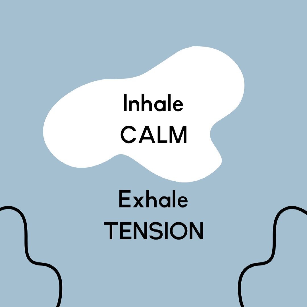 Inhale &gt; Imagine the air is filled with calm and peace. Breathe it in deeply, hold onto it, absorb it.

Exhale &gt; Relax and imagine the stress and tension is leaving your body, breathe it out completely.

#breathe #inhalecalm #exhaletension #bre