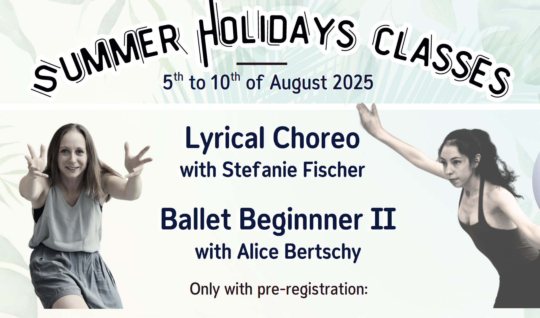 5.-10. August 2025: Sommerkurse von Stefanie Fischer und Alice Bertschy