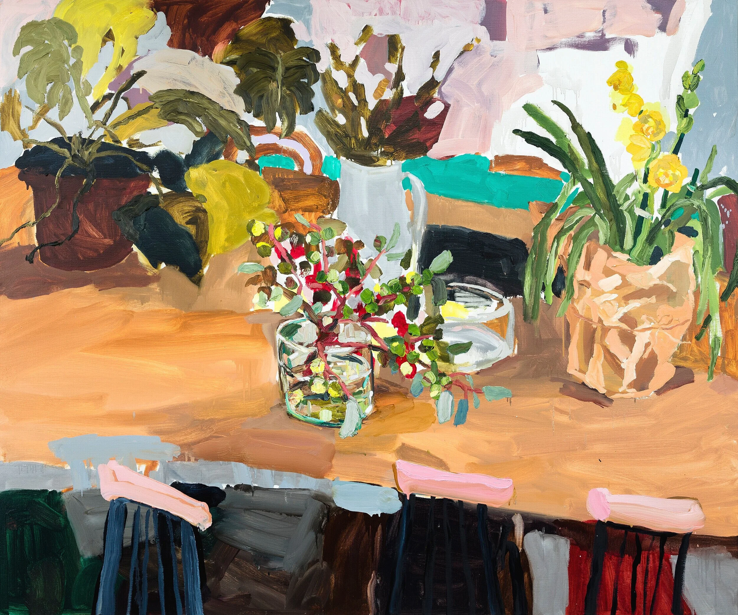 Gum and orchid on Elliot's table
