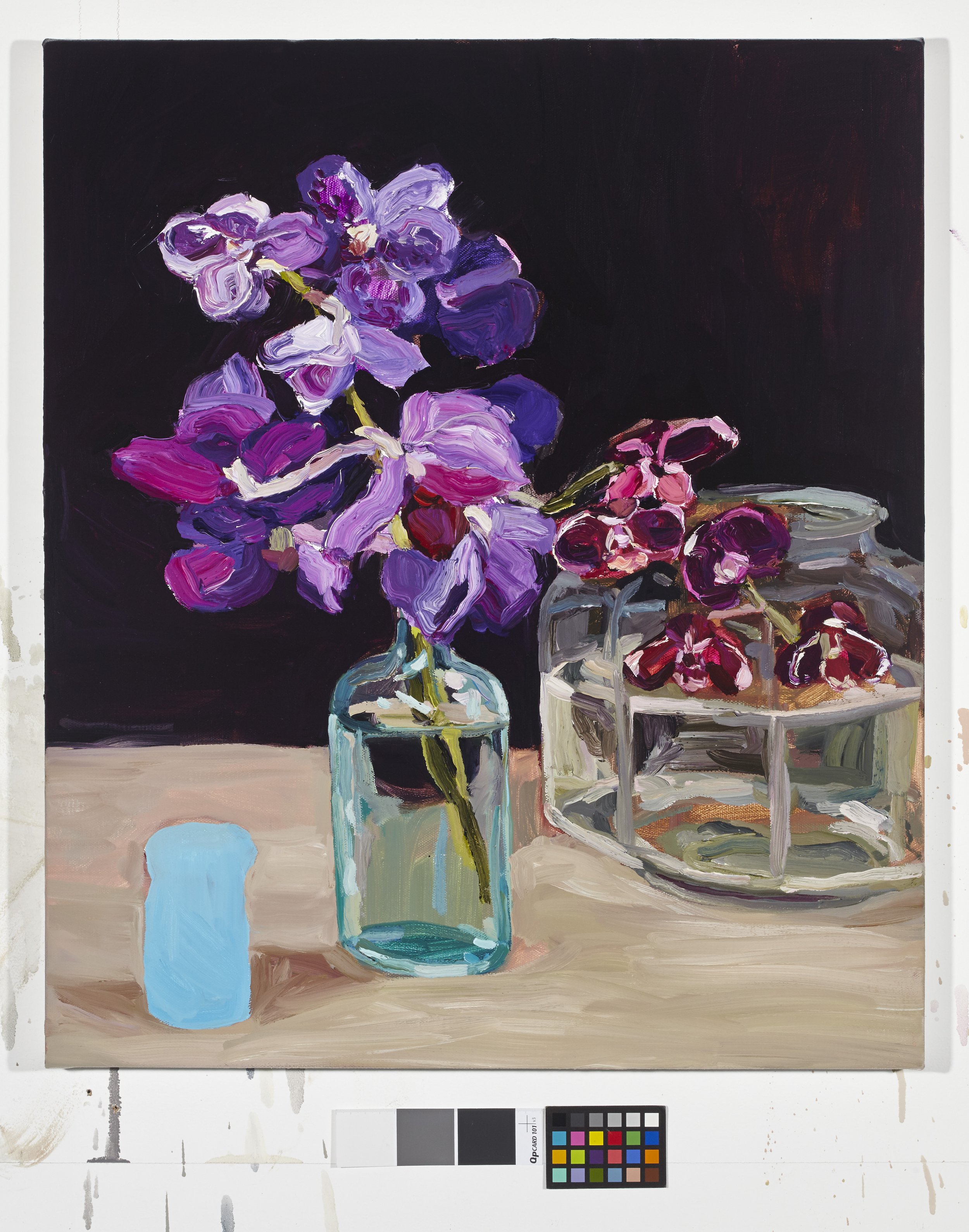 Orchids and three glass vases 2015_oil on linen_60 x 50 cm cm.jpg