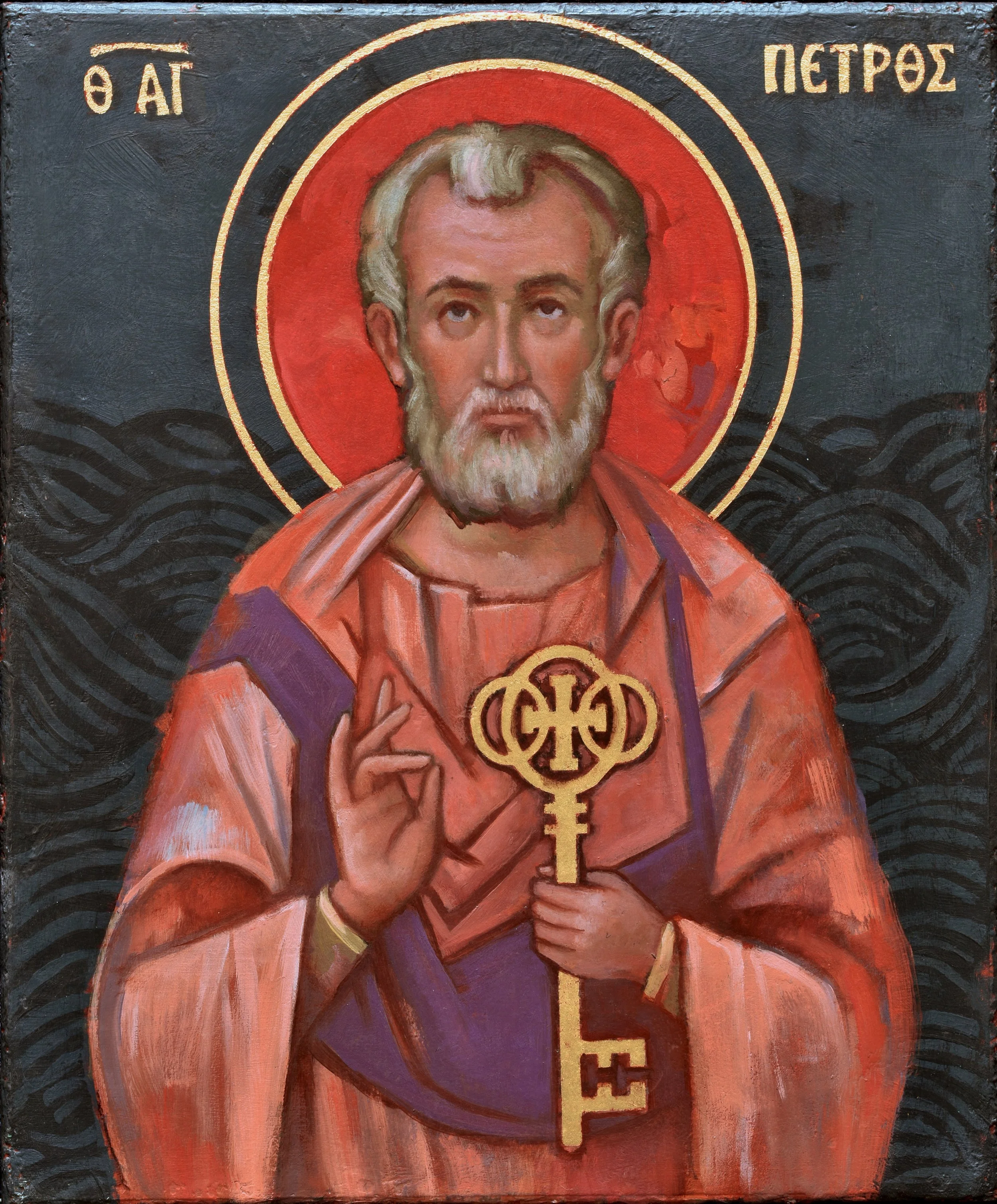 Saint Peter the Apostle Painting by Joshua Adam Risner