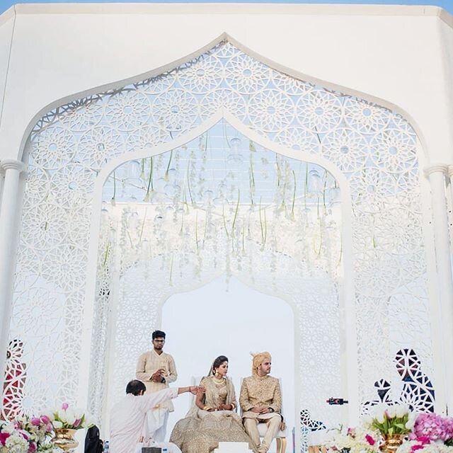 Along the way, I've been so fortunate to have found people who cared for the same things as me. Anusha and Dhrumil loved the idea of playing with jaalis and for their wedding in Oman we creates this beautiful octagonal mandap to frame the sea as the 