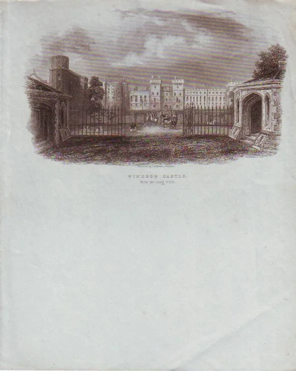 HS 1627 - Letter paper of Windsor Castle from the Long Walk published by J.B. Brown, Windsor