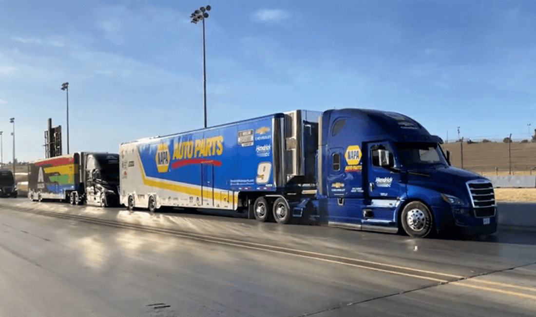 WATCH NASCAR HAULERS ARRIVE AT SONOMA RACEWAY — Trucks at Tracks The