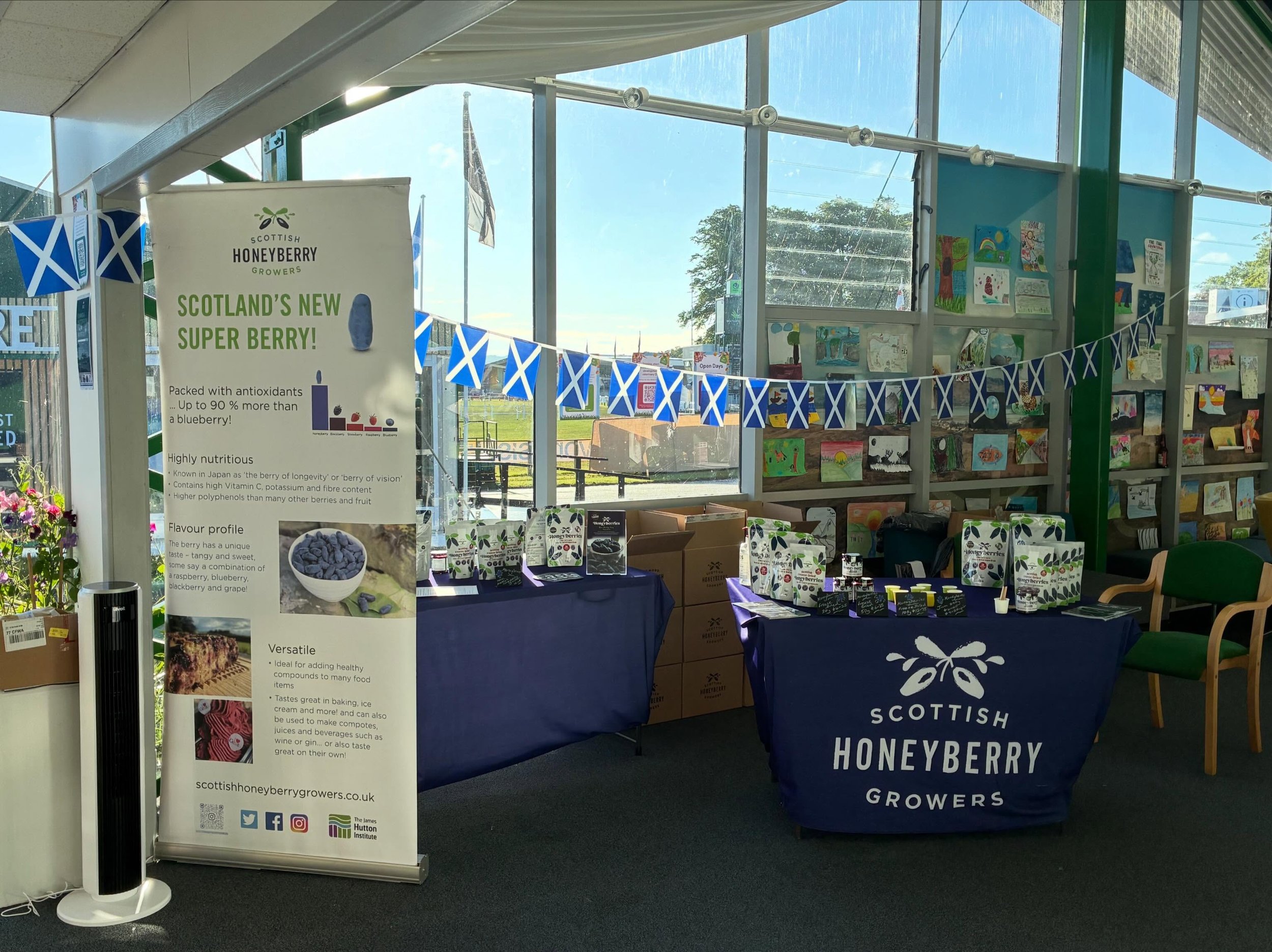 Scottish Honeyberry Grower stand at the Royal Highland Show, Scotland