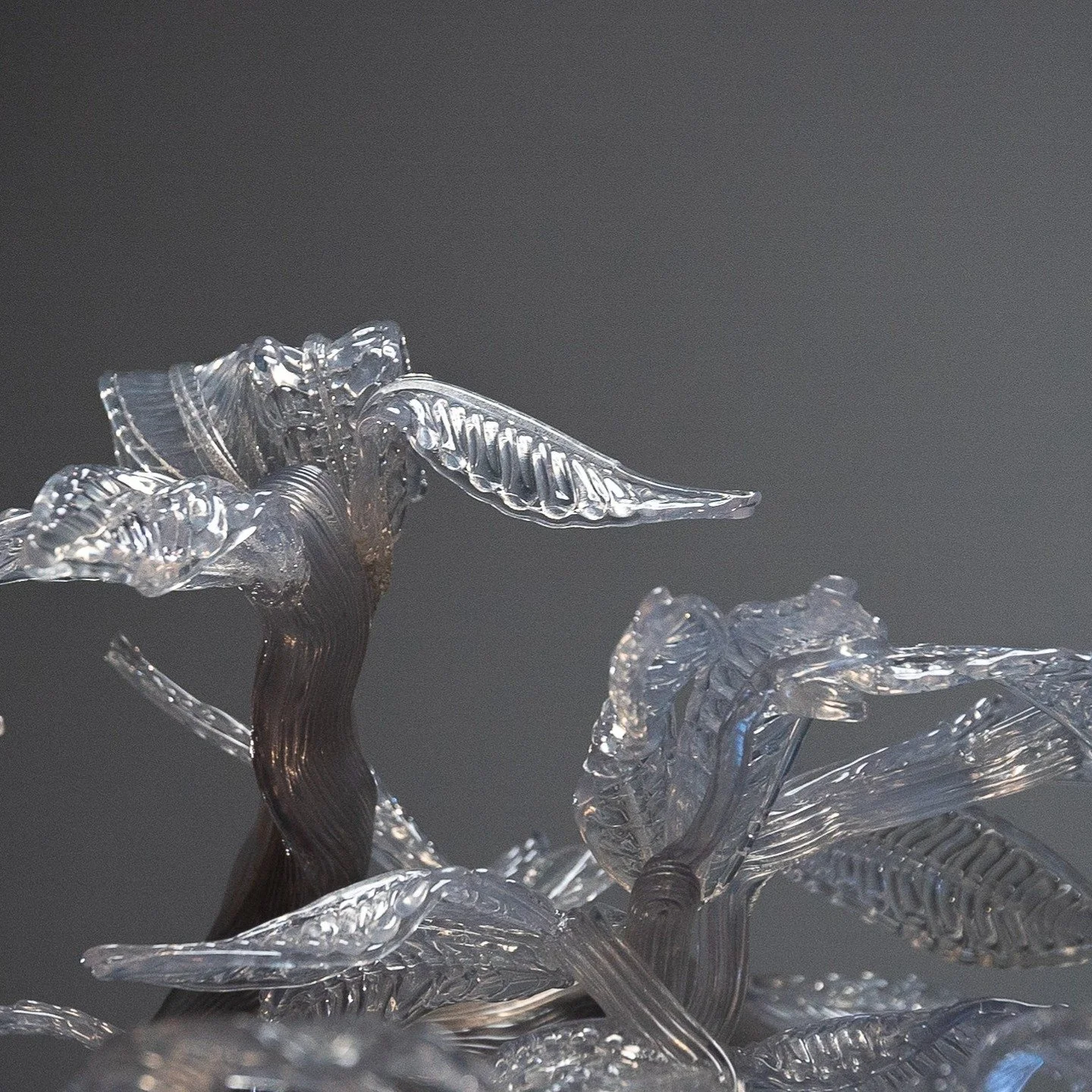 A few leaf details of this work. 
sketched- 3d printed- Bended by hand. 

By connecting a cacao tree in Indonesia with sensors to its digital twin in China,
we want to reconnect people to the origin of their food.

🌱 The artwork shows in real time h
