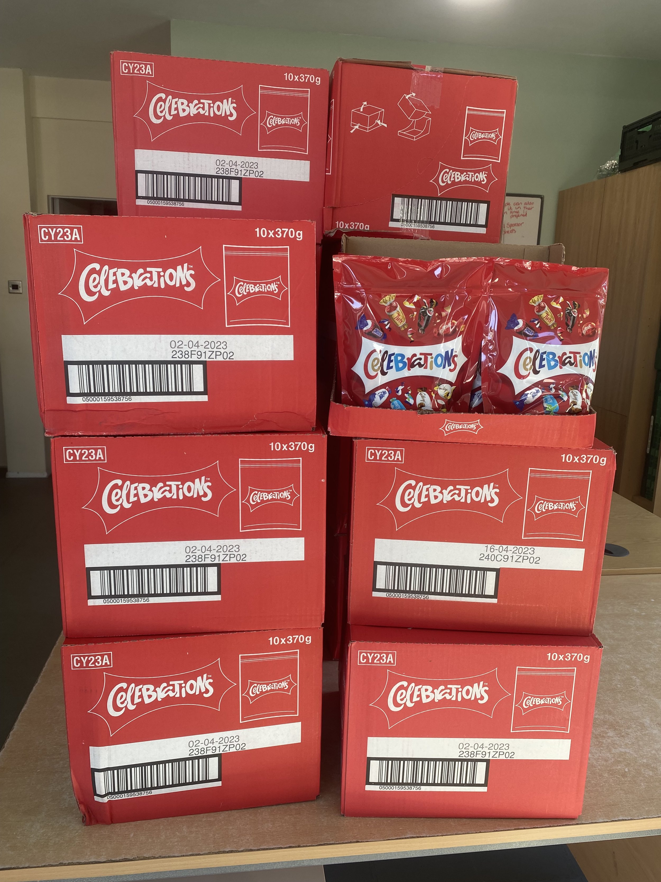 surplus chocolates collected after the Christmas period 2022.jpg