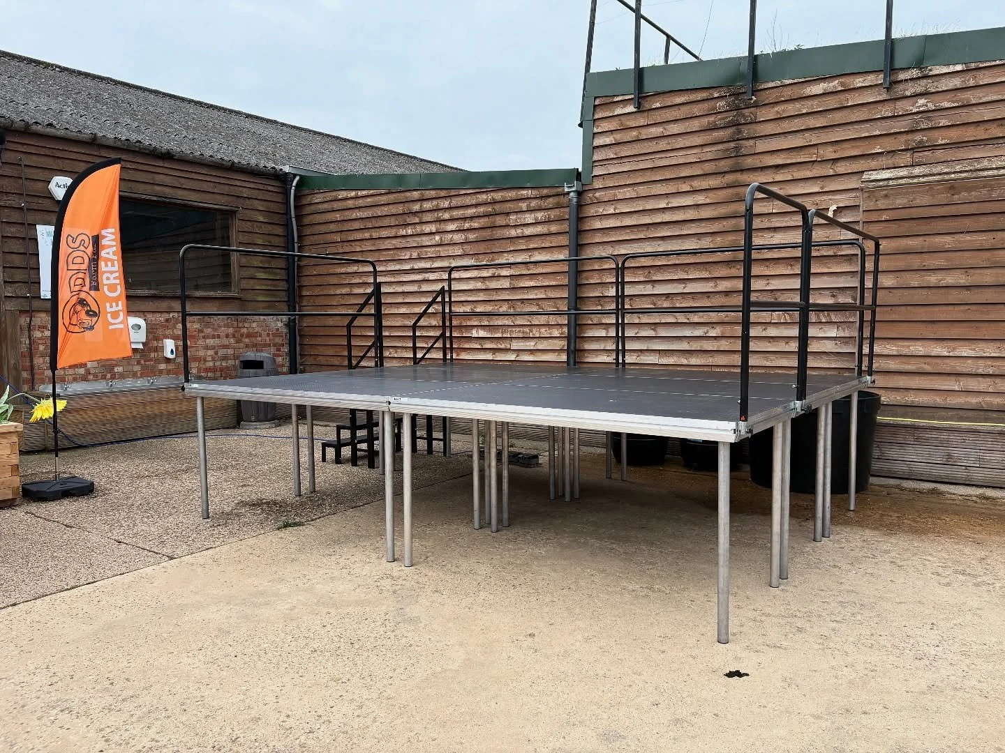 Staging on Saturdays! 

We provided staging at Odds Farm Park this weekend - a lovely raised stage with steps and safety rails ☺️

We did have another stage go out this weekend but sadly didn&rsquo;t get a chance to capture many photos ☺️ 

Hope ever