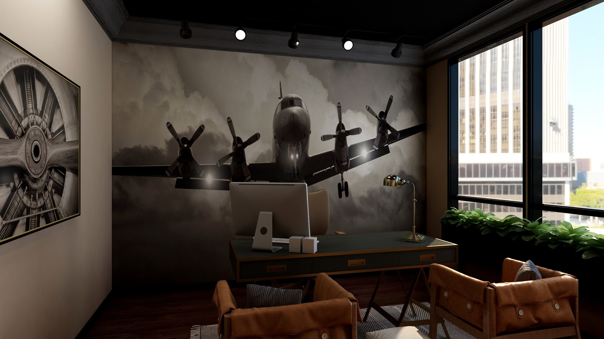 High Rise Executive Office Space for the Aviation Enthusiast ...