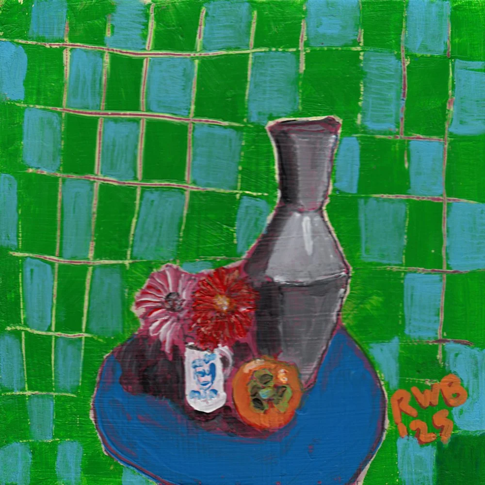 779. "Vase + Presimmon" Robyn Wyeth Badger