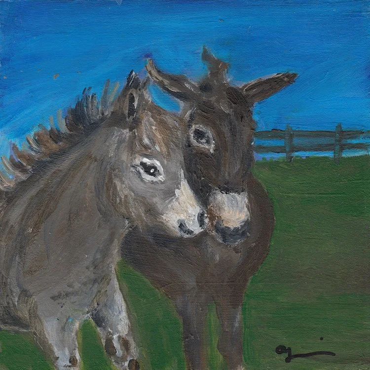 476 - "Mom and Baby Donkey" - Anette Goodwin