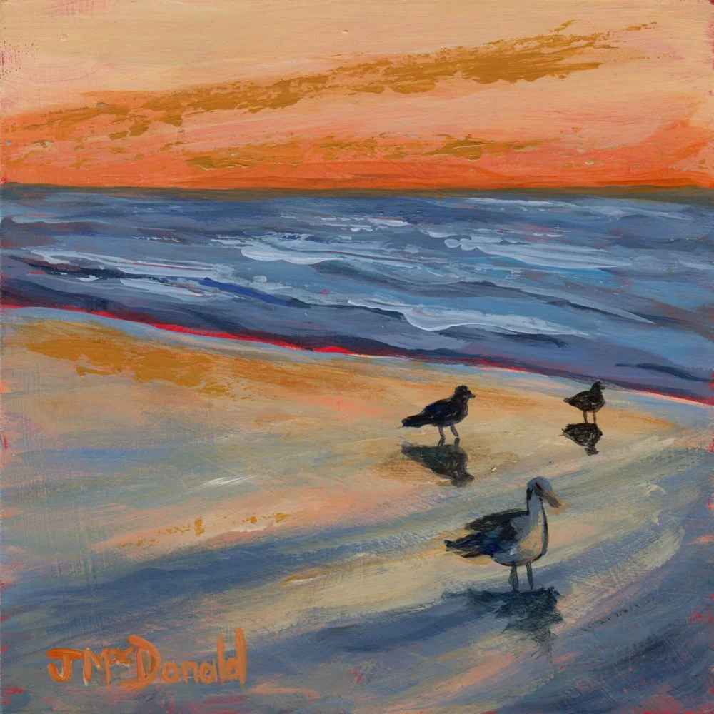 754. "Seagulls at Sunset" Joanne Macdonald