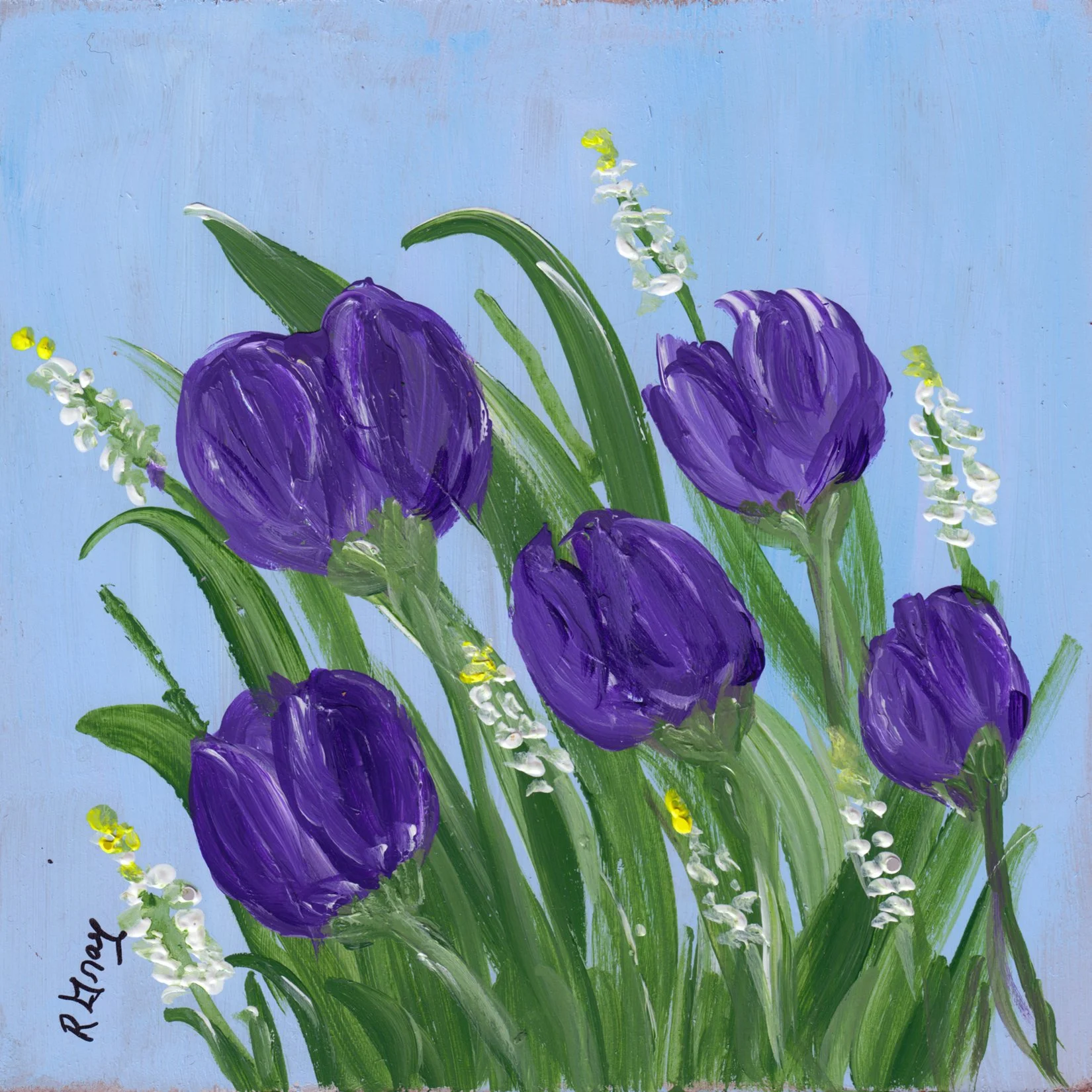 349. "Purple Tulips" Ruth Gray