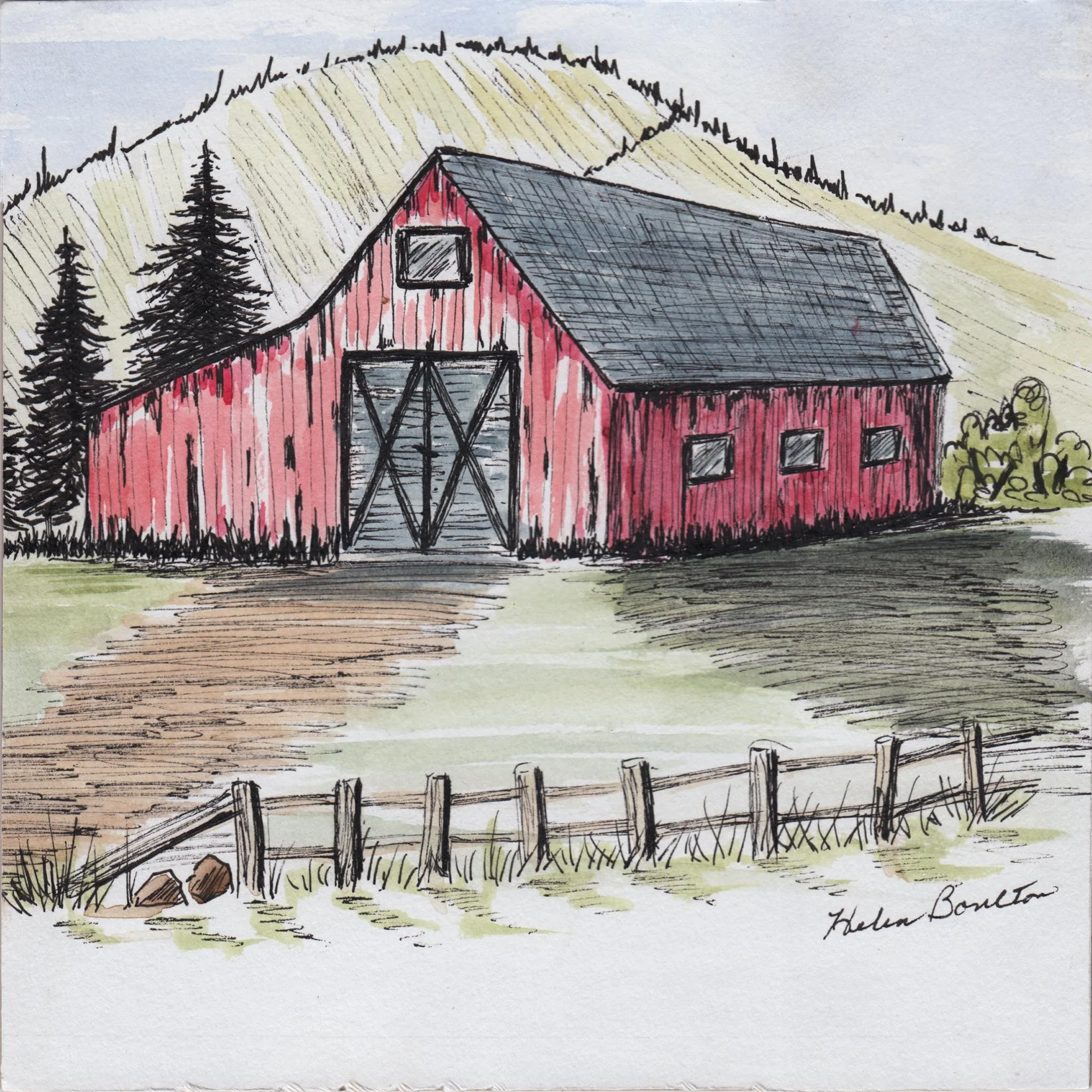 133. "Red Barn" Helen Boulton