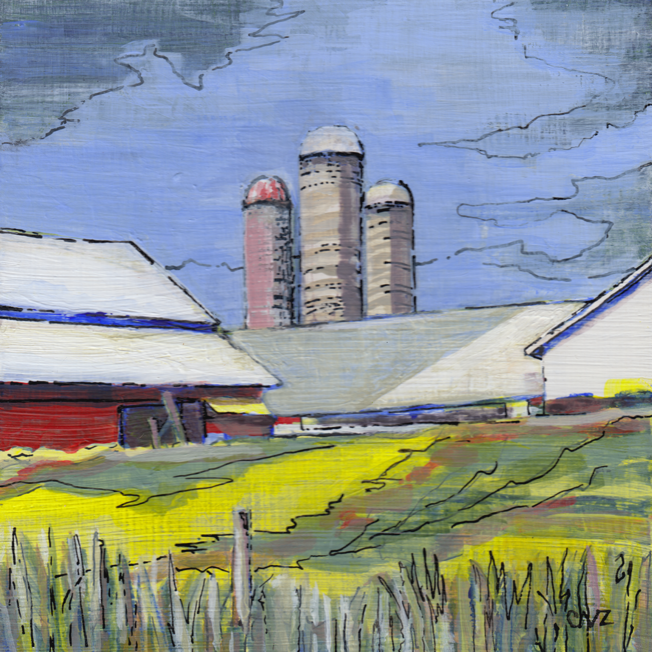 393. "Dairy Farm in the Valley" Cindy Vanderzwaag