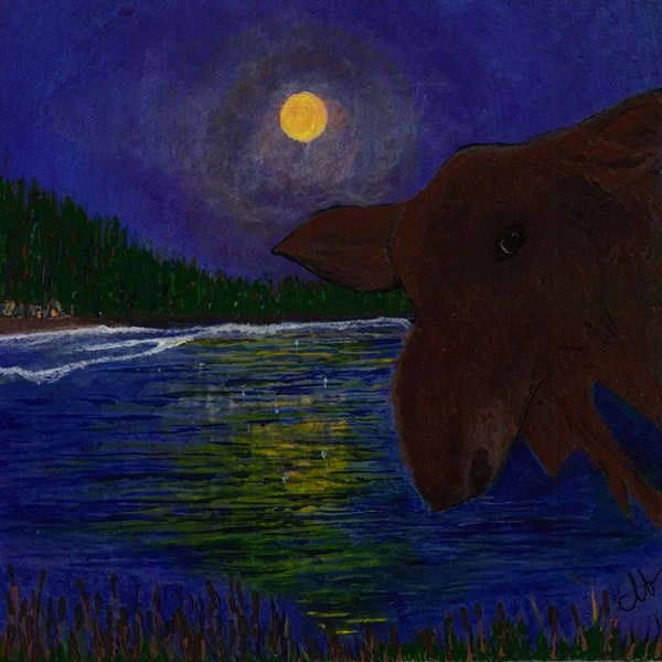 585 - "Calm Night at the Lake" - Christine Lucie Belliveau